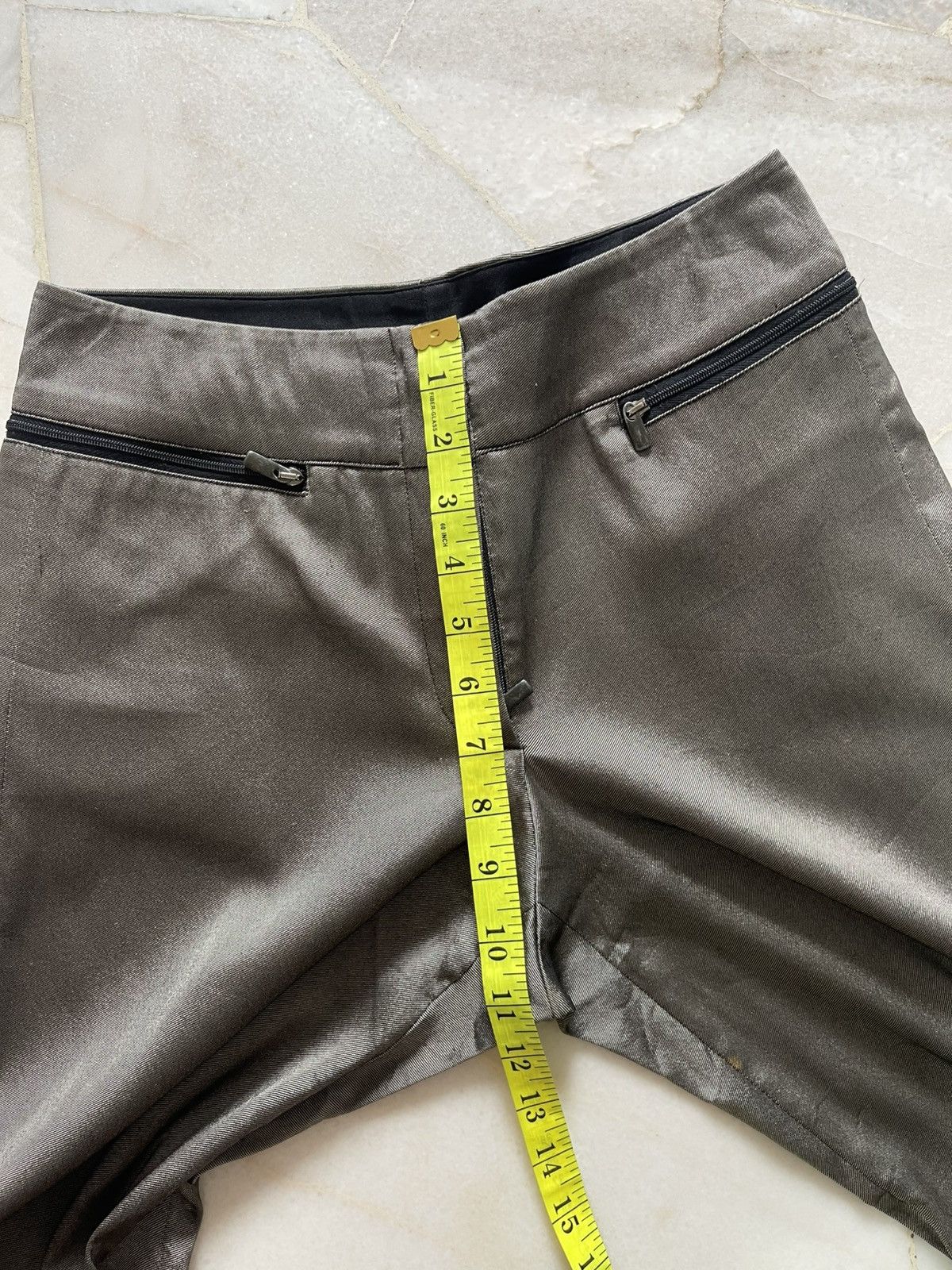 Emporio Armani 2002 Emporio Armani Waist Pocket Metalic Pants Size US 27 - 10 Thumbnail