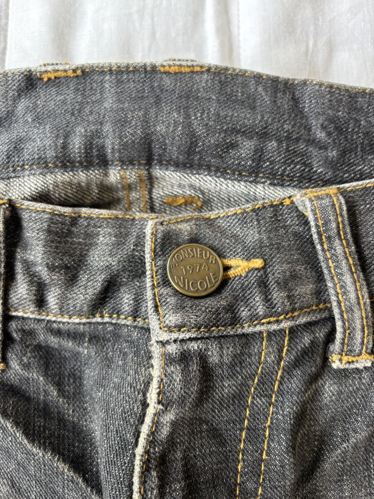 Tornado Mart Vintage Monsieur NICOLE Bootcut Denim Jeans Low Rise Flare Size US 31 - 10 Thumbnail
