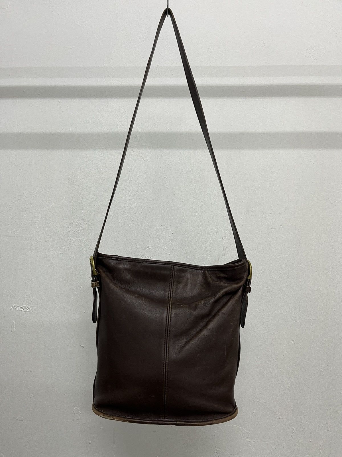 Coach Coach Vintage Tanned Patina Cowhide Leather Bucket Bag Size ONE SIZE - 7 Thumbnail