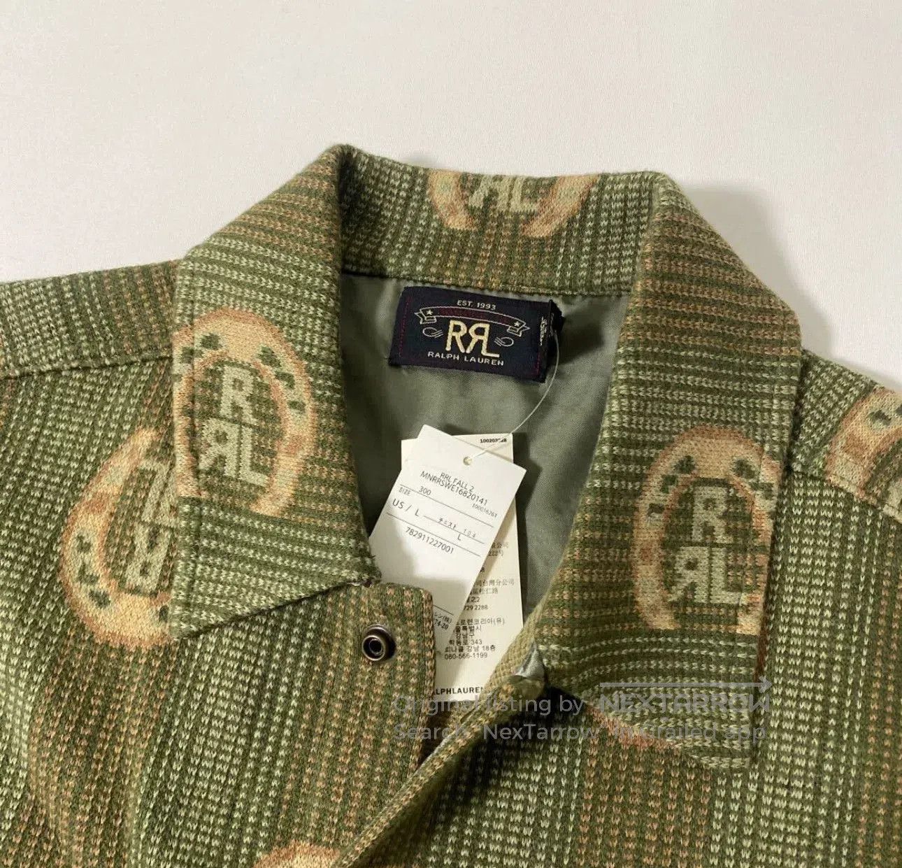 RRL Ralph Lauren Ralph Lauren Long Sleeve Printed Cotton Shirt. Size US L / EU 52-54 / 3 - 4 Thumbnail