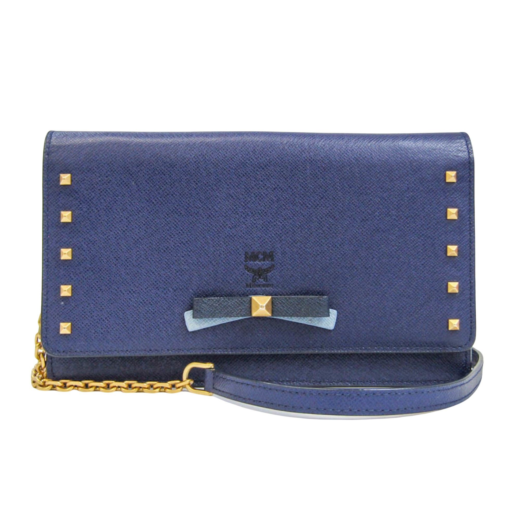 MCM Blue Leather Wallet (Pre-Owned) Size ONE SIZE - 1 Thumbnail