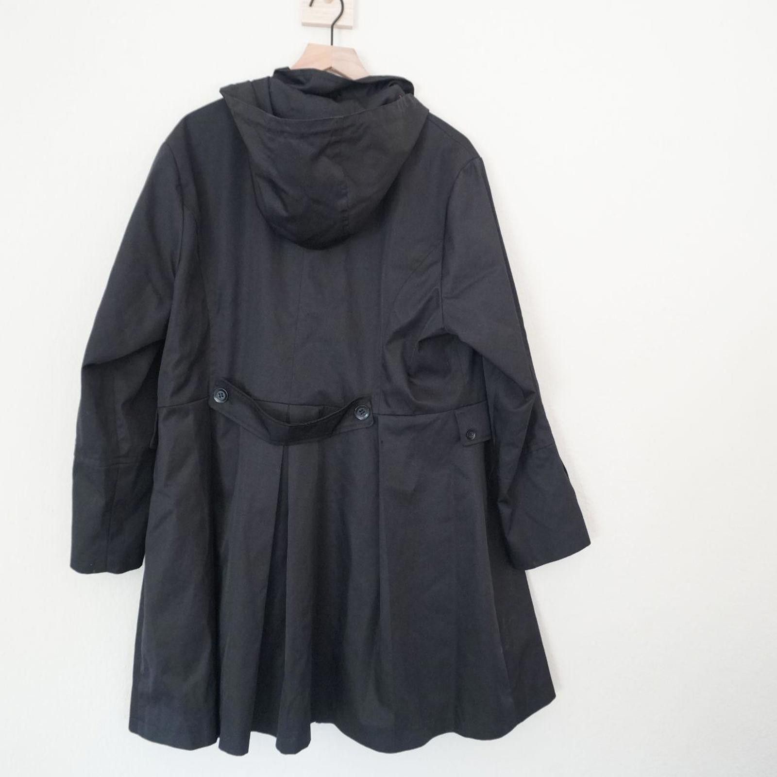 Other BGSD Coat Women's 1X Black Trench Double Breast Hoodie Size XL / US 12-14 / IT 48-50 - 6 Thumbnail