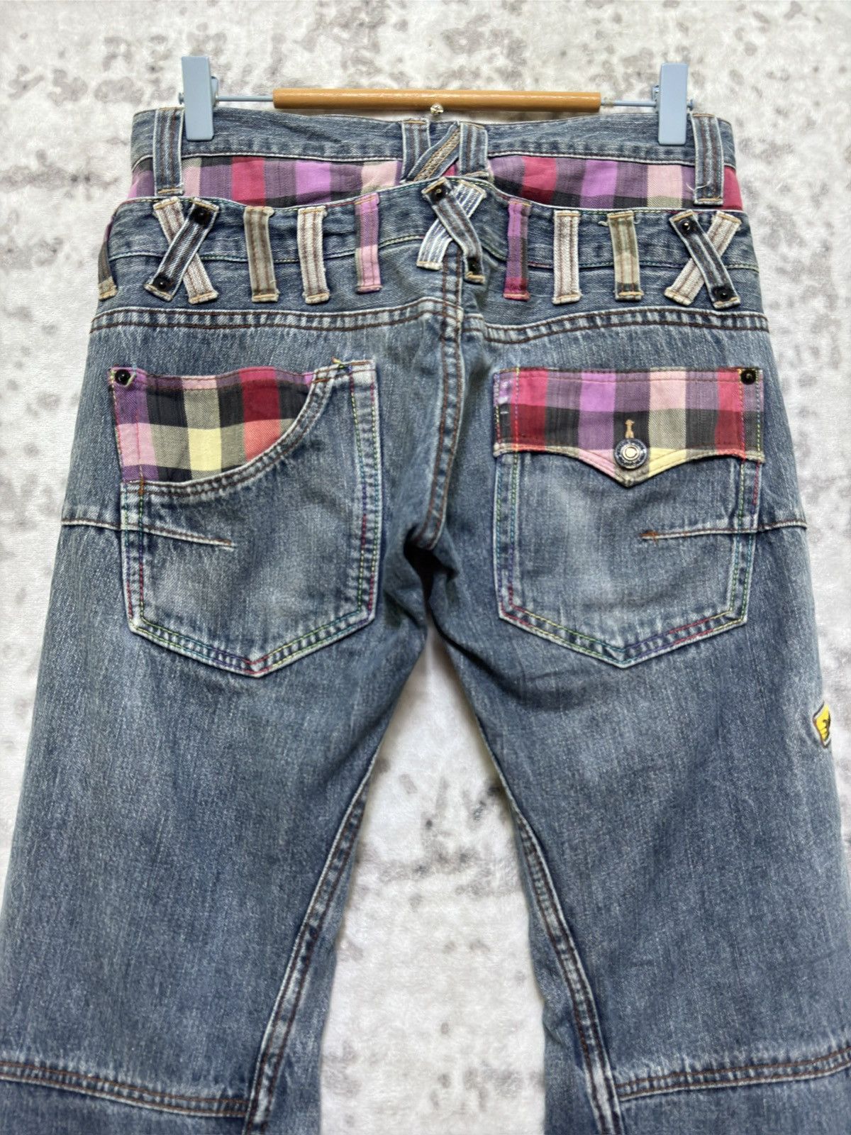 Hysteric Glamour Rare Dominate Handcrafted Plaid Double Waist Grunge Jeans Size US 29 - 8 Thumbnail