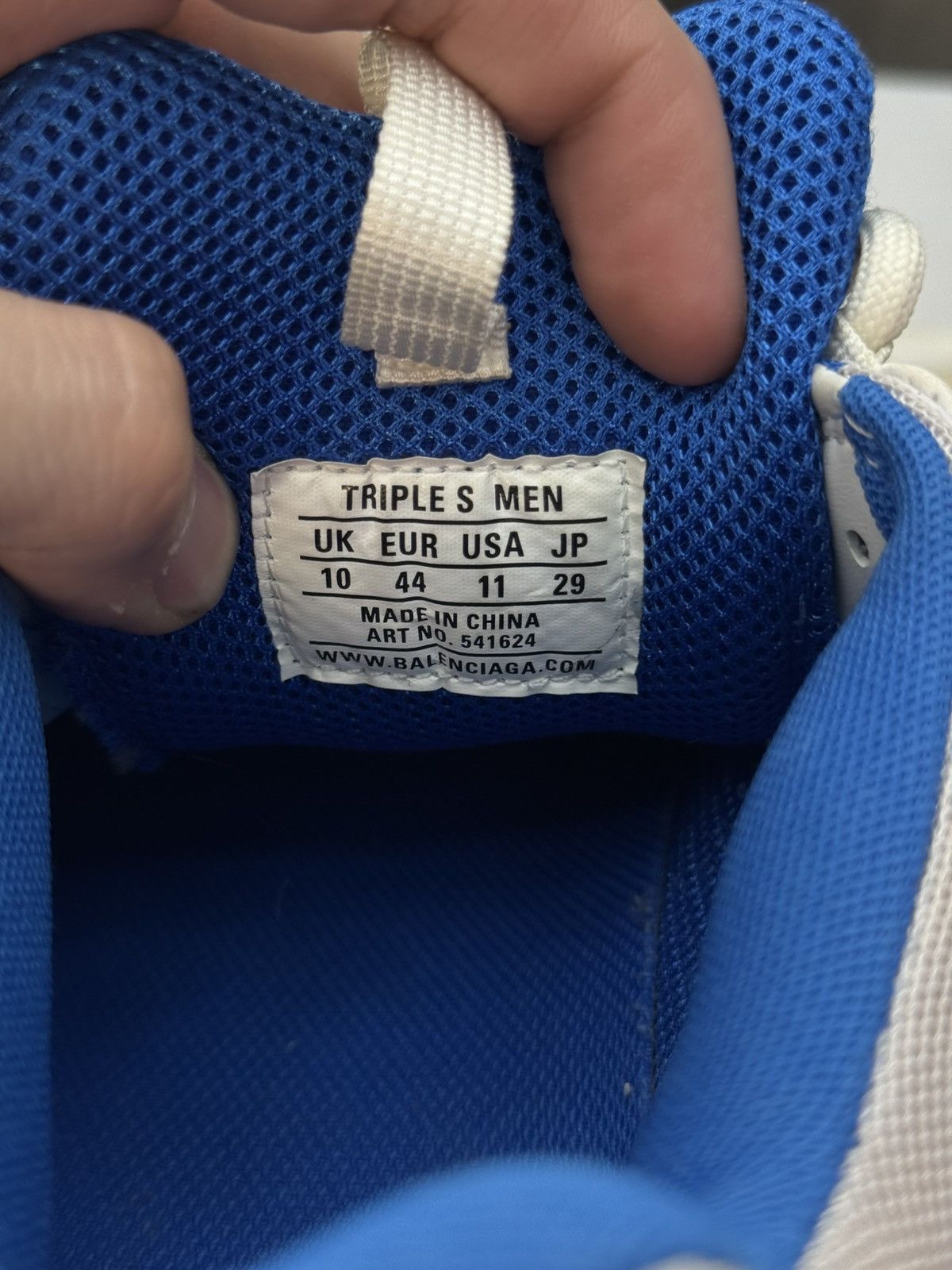 Balenciaga Balenciaga Triple S Sneakers White Blue 44EU/11US 🧼 Size US 11 / EU 44 - 12 Thumbnail