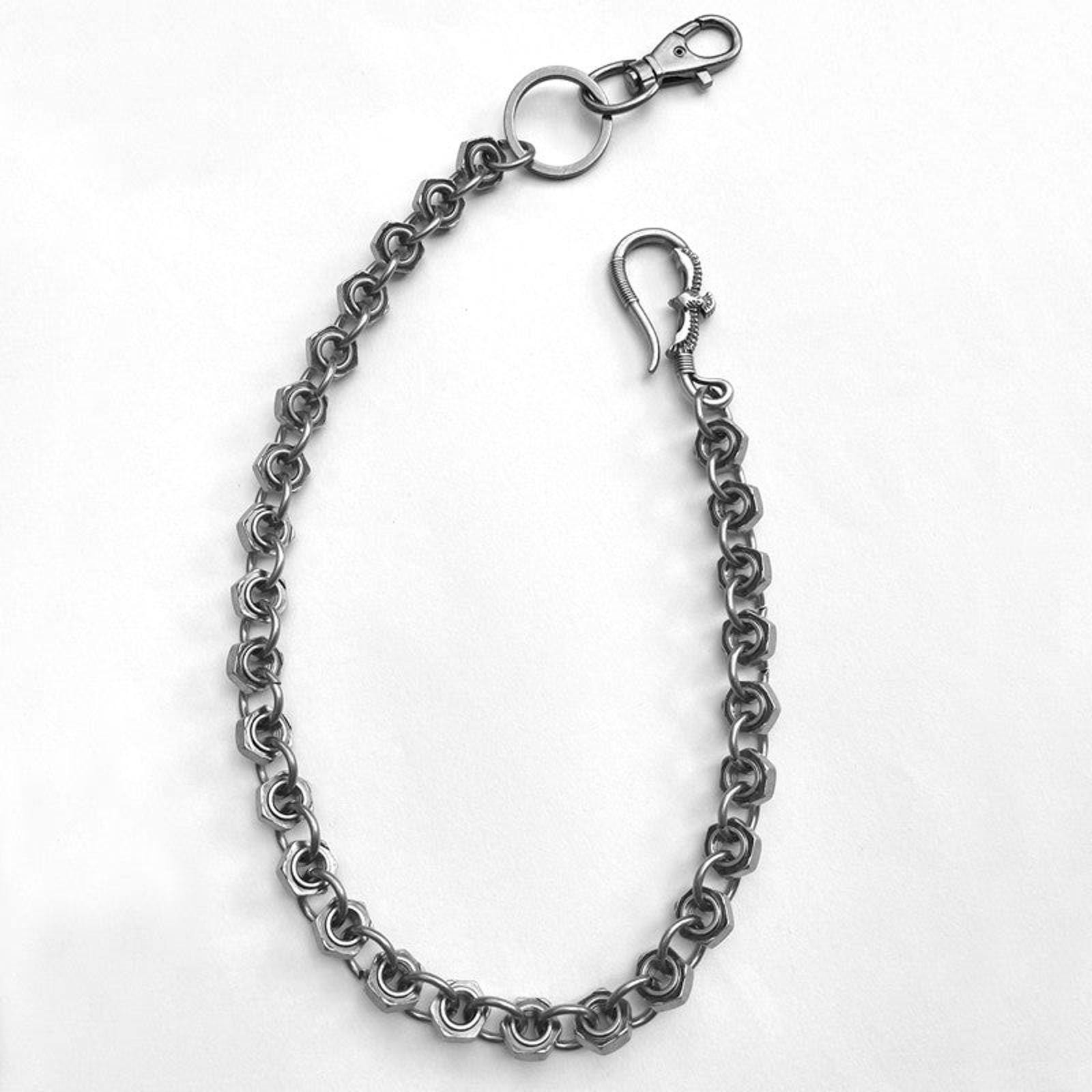 Jewelry Chunky Silver Chain Link Wallet Size ONE SIZE - 2 Thumbnail