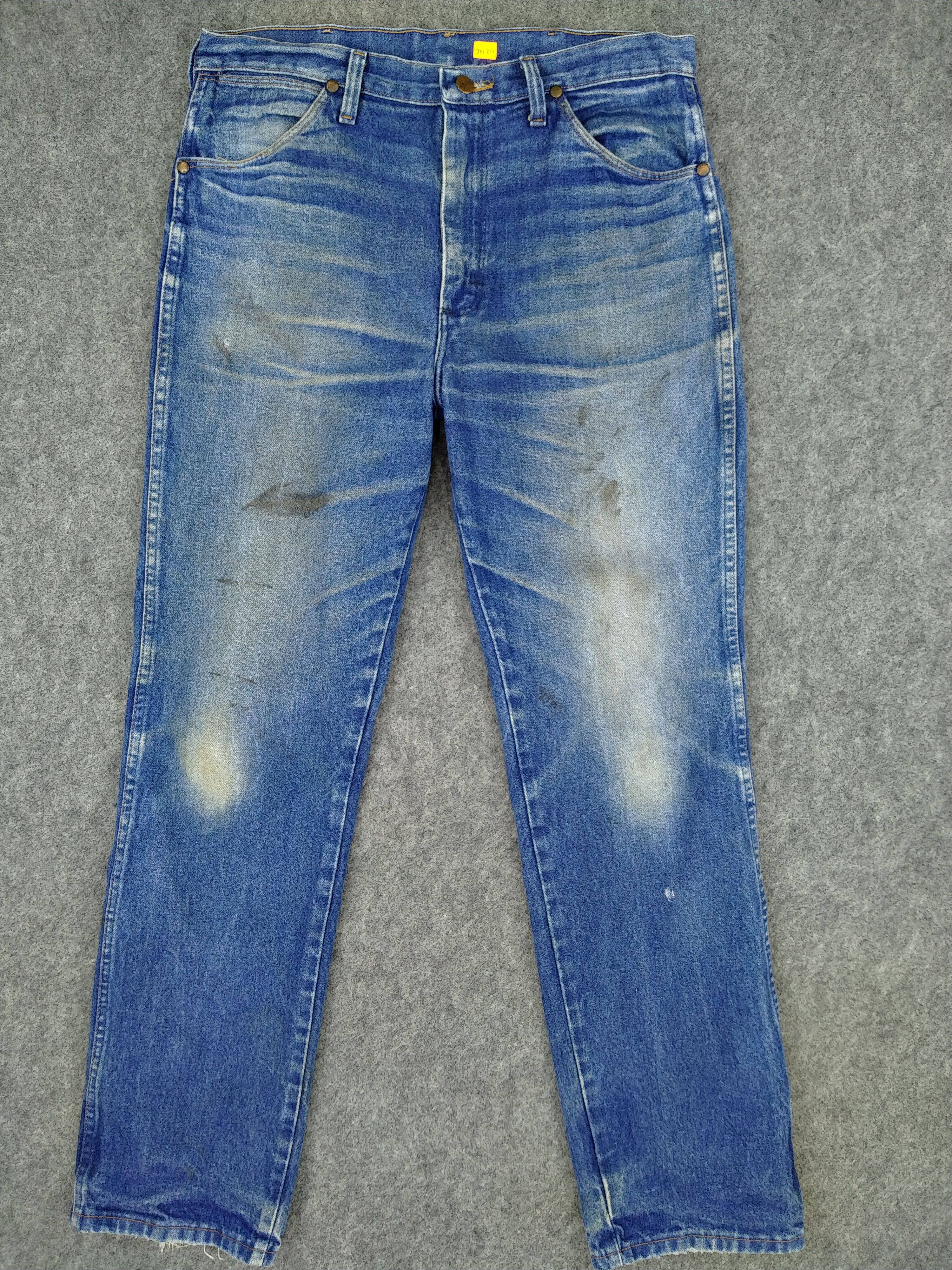 image of Hype Wrangler Distressed Denim 33X31.5 -Jn362 in Blue Distressed, Men's