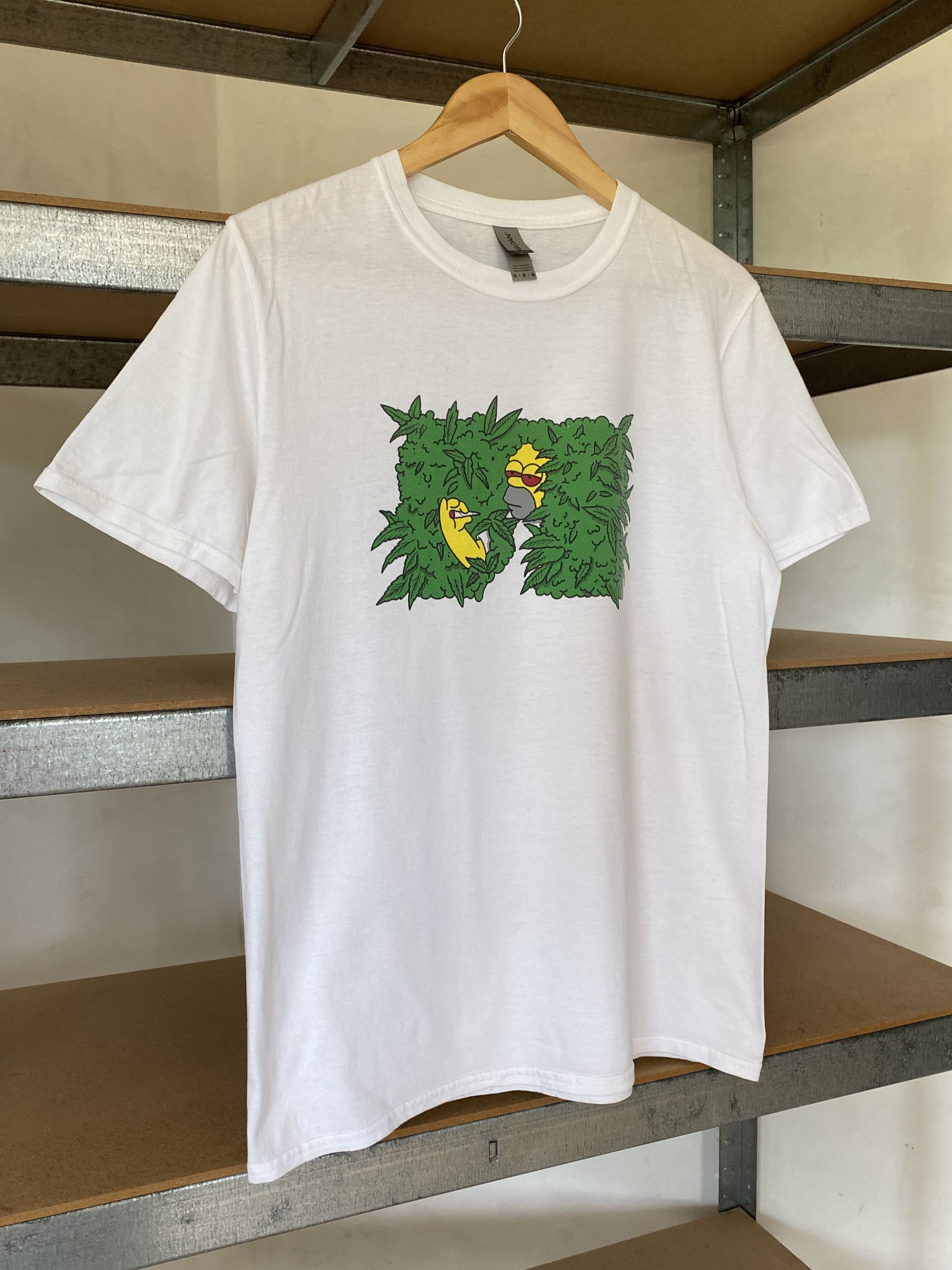 Cartoon Network The Simpsons Vintage Homer Weed White Tee Size US M / EU 48-50 / 2 - 5 Thumbnail