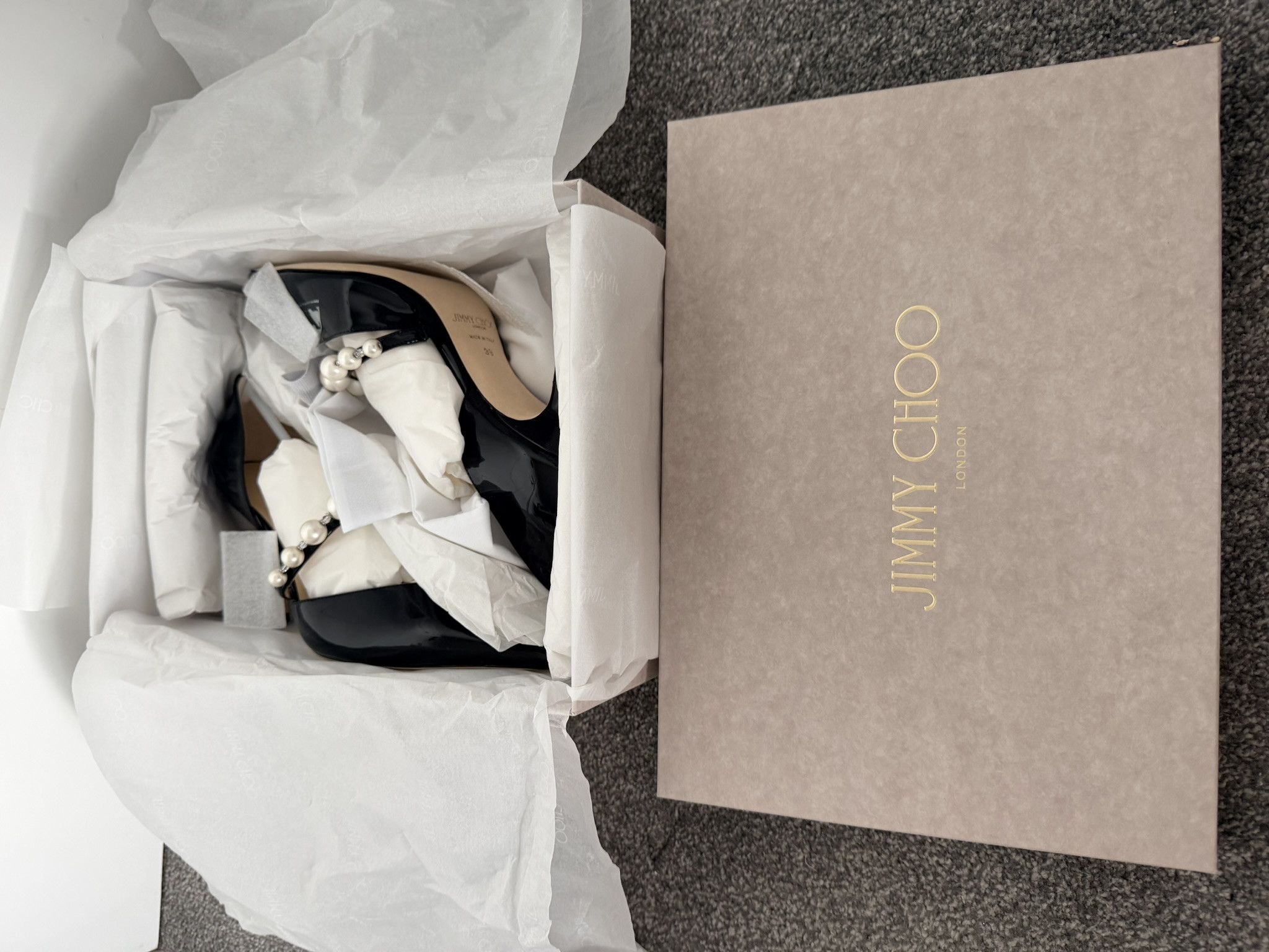 Jimmy Choo Jimmy Choo Aurelie 85 l 39 Black/ White Size US 9 / IT 39 - 10 Thumbnail