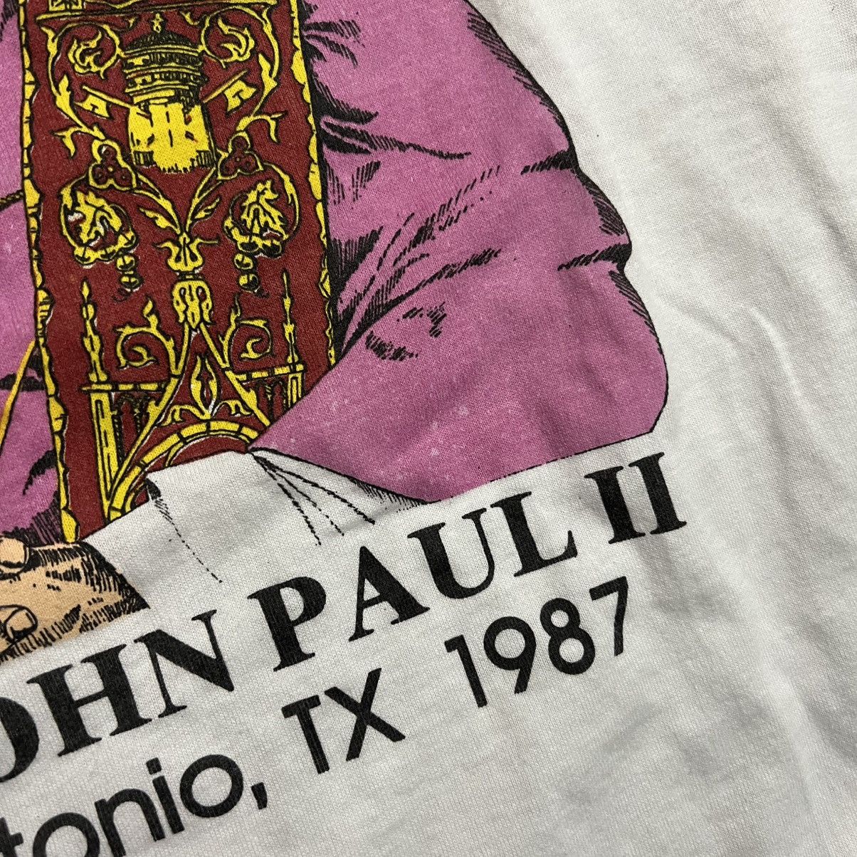 Vintage Vintage Pope John Paul II 1987 Tee Size US M / EU 48-50 / 2 - 5 Thumbnail