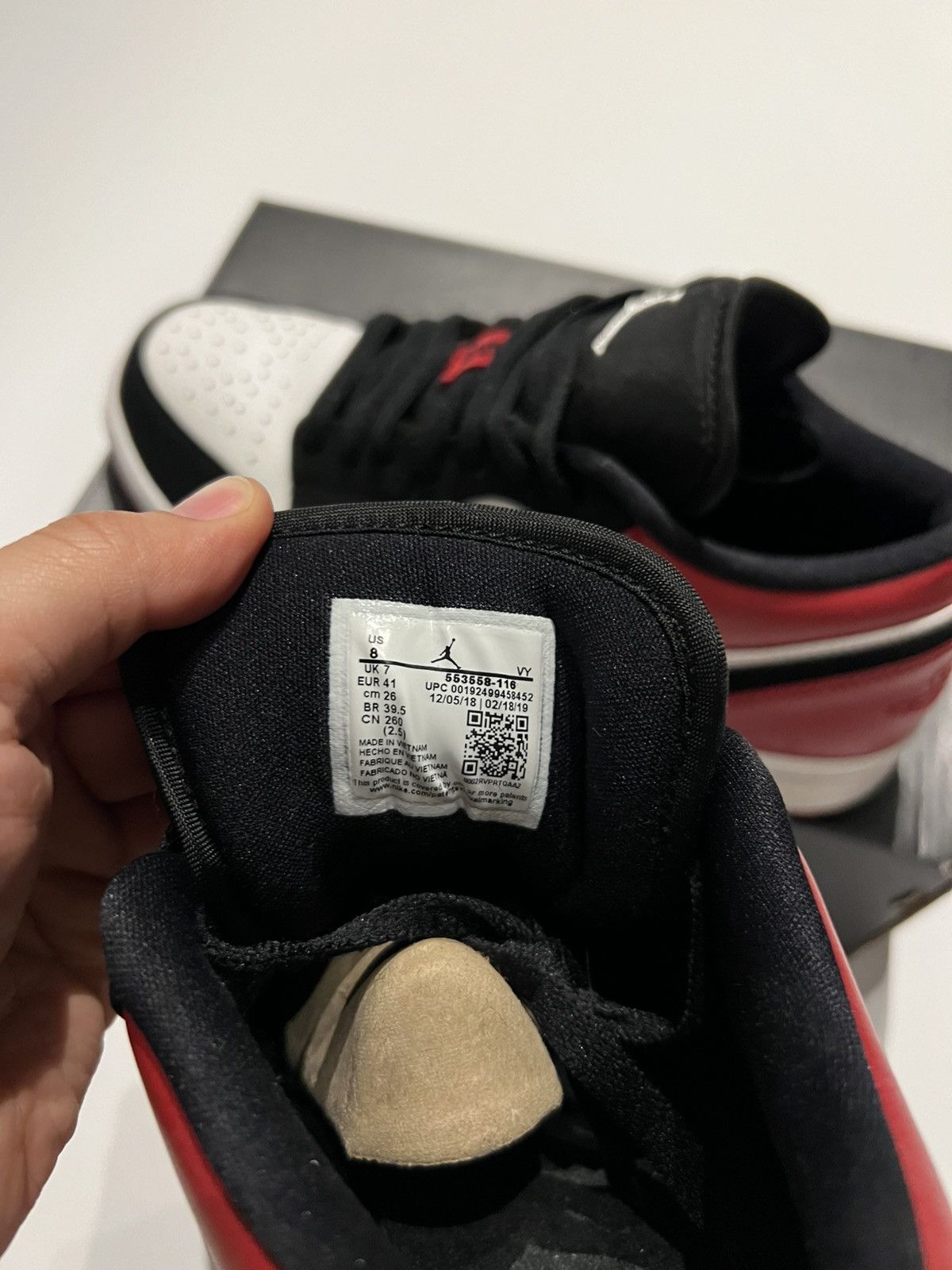 Nike Air Jordan 1 Low “Gym Red” Black Toe Low Sneakers Size US 8 / EU 41 - 13 Thumbnail