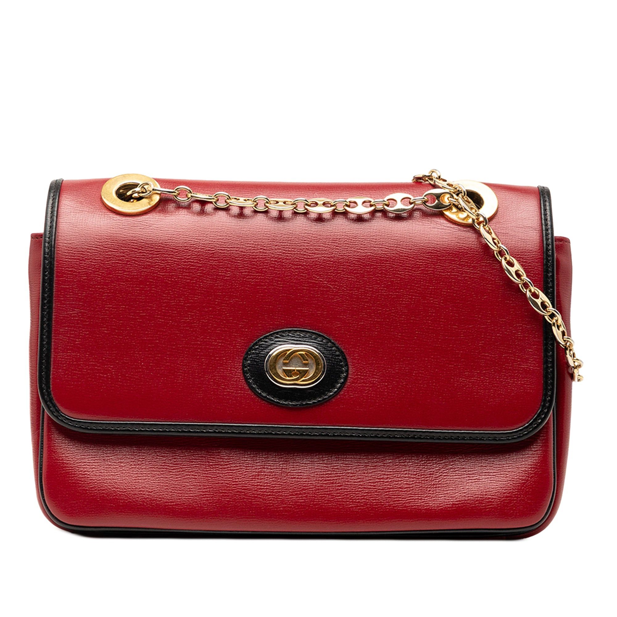 Gucci Small Leather Marina Chain Shoulder Bag Size ONE SIZE - 1 Thumbnail