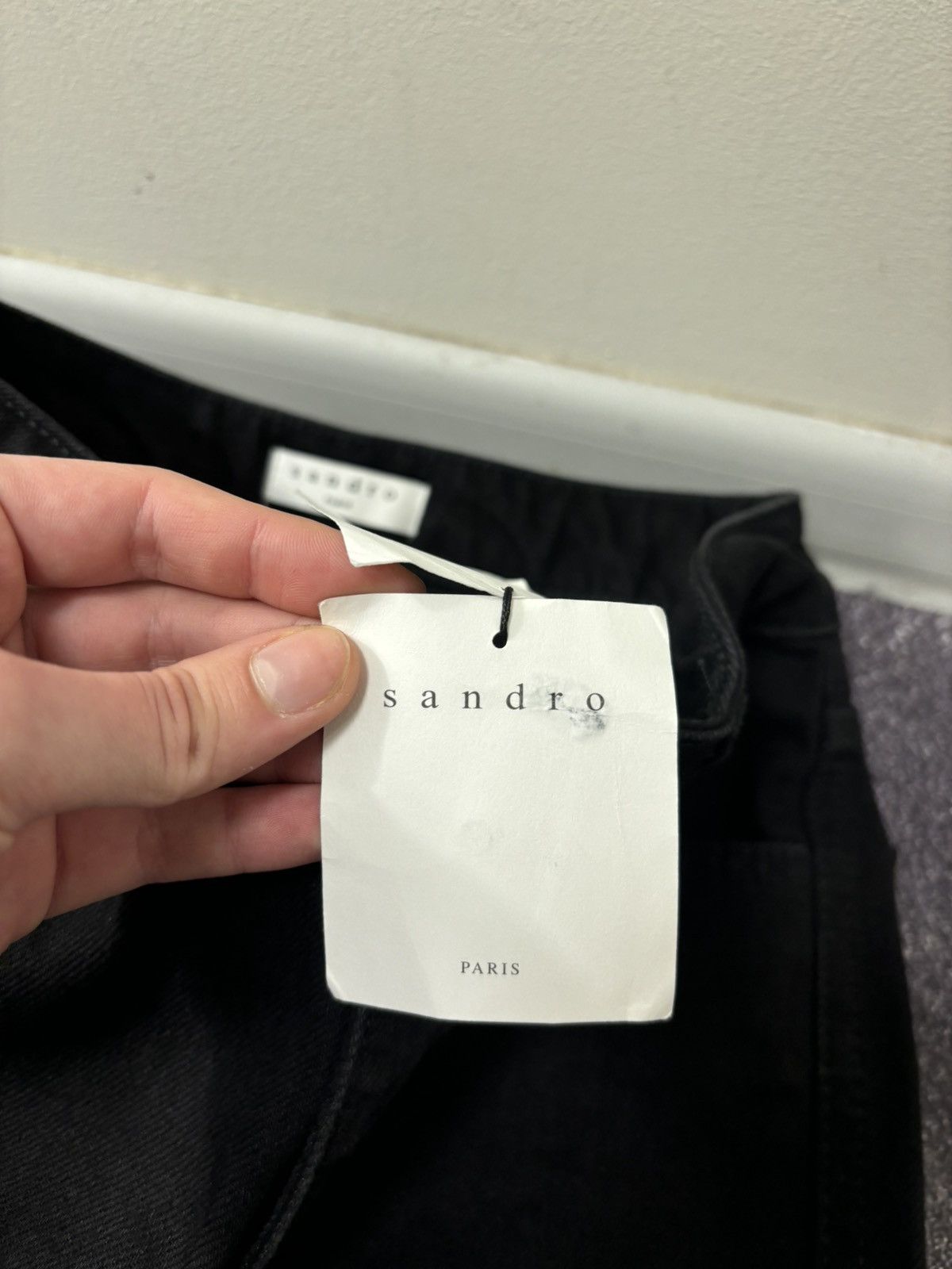 Sandro Sandro NWT Women’s Snapy Snap High-Rise Black Flared Jeans Size 26" / US 2 / IT 38 - 13 Thumbnail