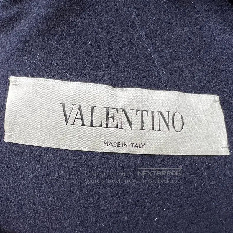 Valentino Valentino Navy blue logo wool cashmere jacket Size US M / EU 48-50 / 2 - 5 Thumbnail