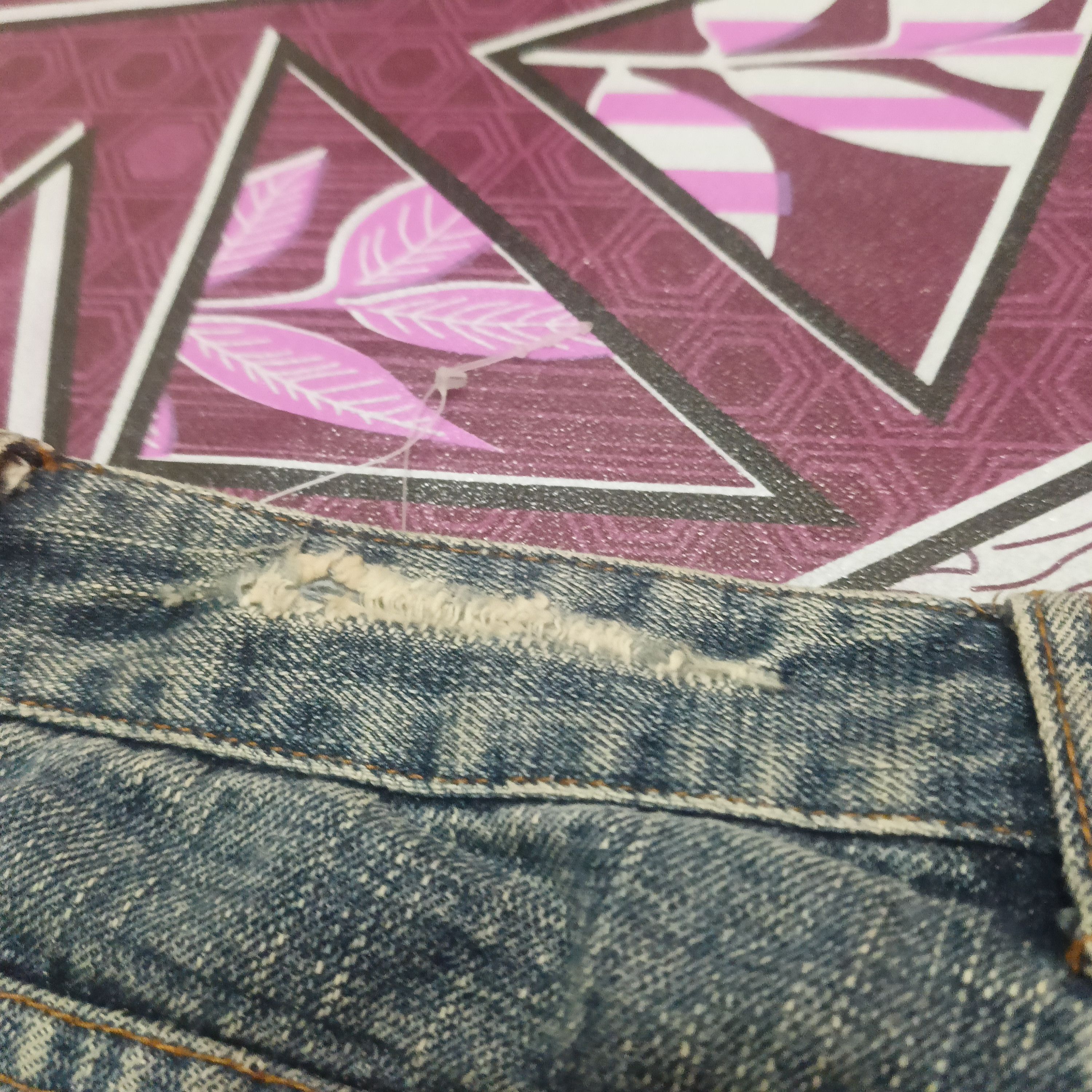 Who Decides War Japanese Earth Music & Ecology Painting Selvedge jeans Size US 31 - 20 Thumbnail
