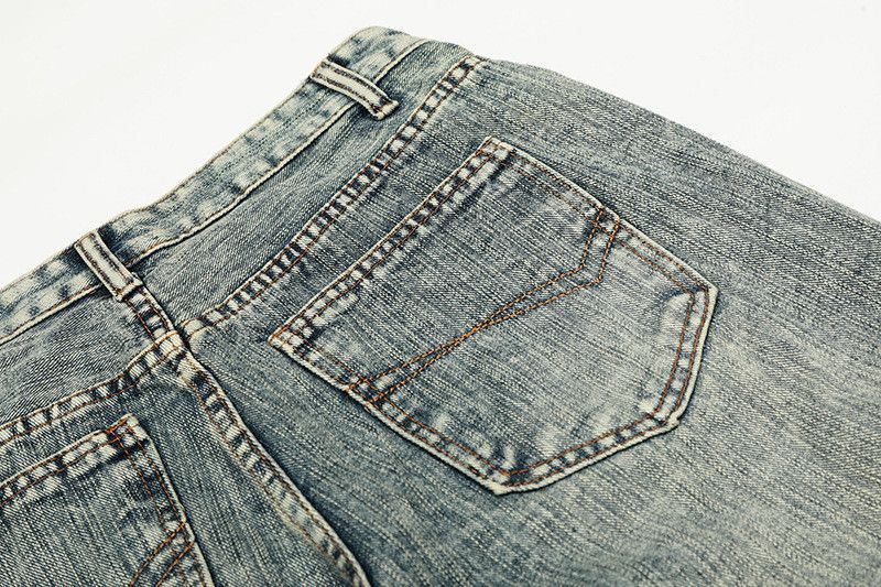 Vintage American retro straight-leg washed wide-leg jeans for men Size US 32 / EU 48 - 4 Thumbnail