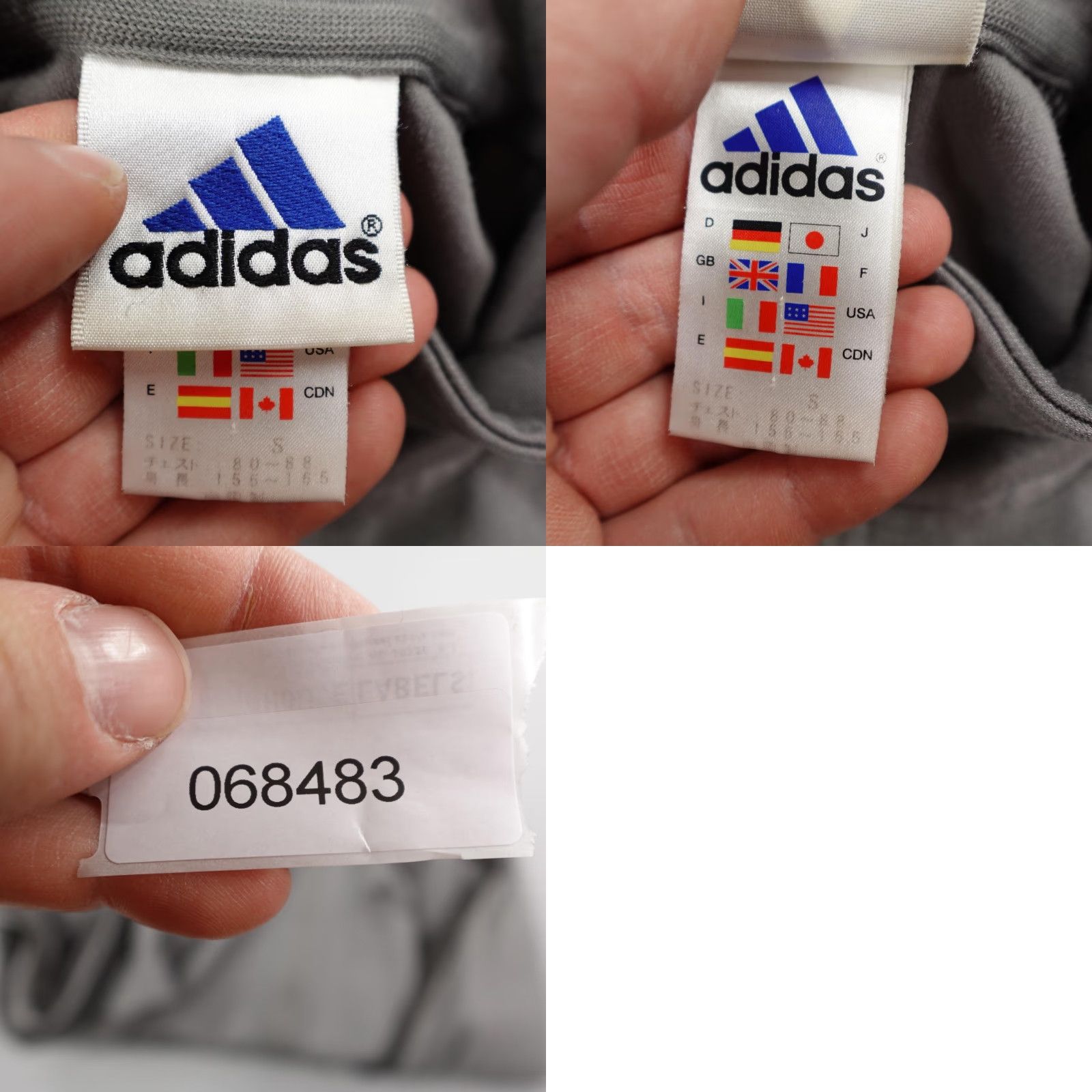 Adidas VINTAGE Adidas Jacket Mens Small Gray Climalite Track Coat Full Zip Up 3 Stripe Jacket Size US S / EU 44-46 / 1 - 8 Thumbnail