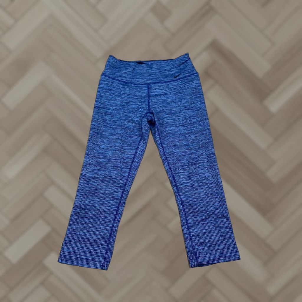 Nike Nike Dri-FIT Leggings Capri XS Womens Blue Activewear Gym Run Size 26" / US 2 / IT 38 - 1 Thumbnail