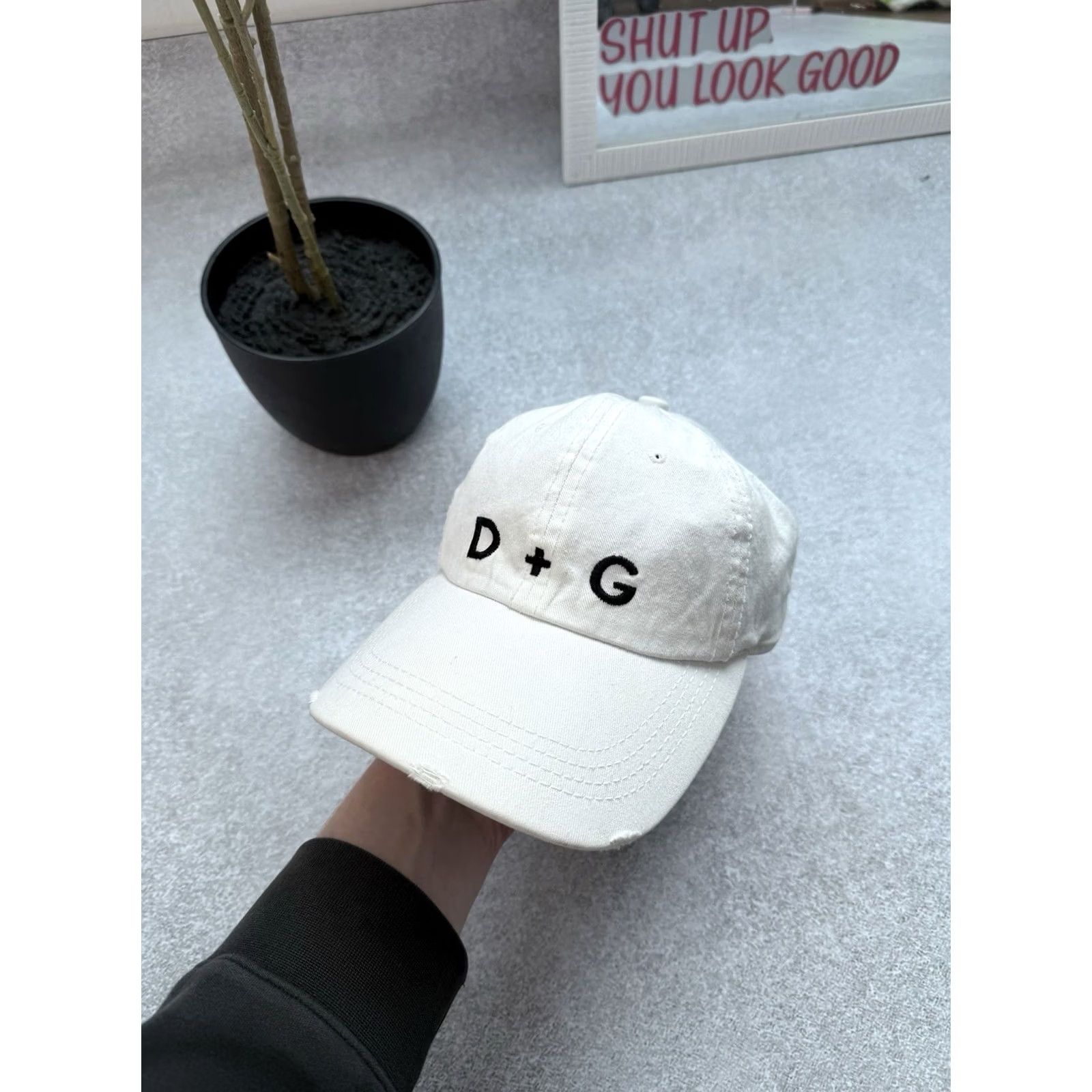 Dolce & Gabbana VINTAGE Dolce&Gabbana Baseball Cap Unisex Adults One Size White Hat Y2K 90s Luxury Summer Cap Size ONE SIZE - 2 Thumbnail
