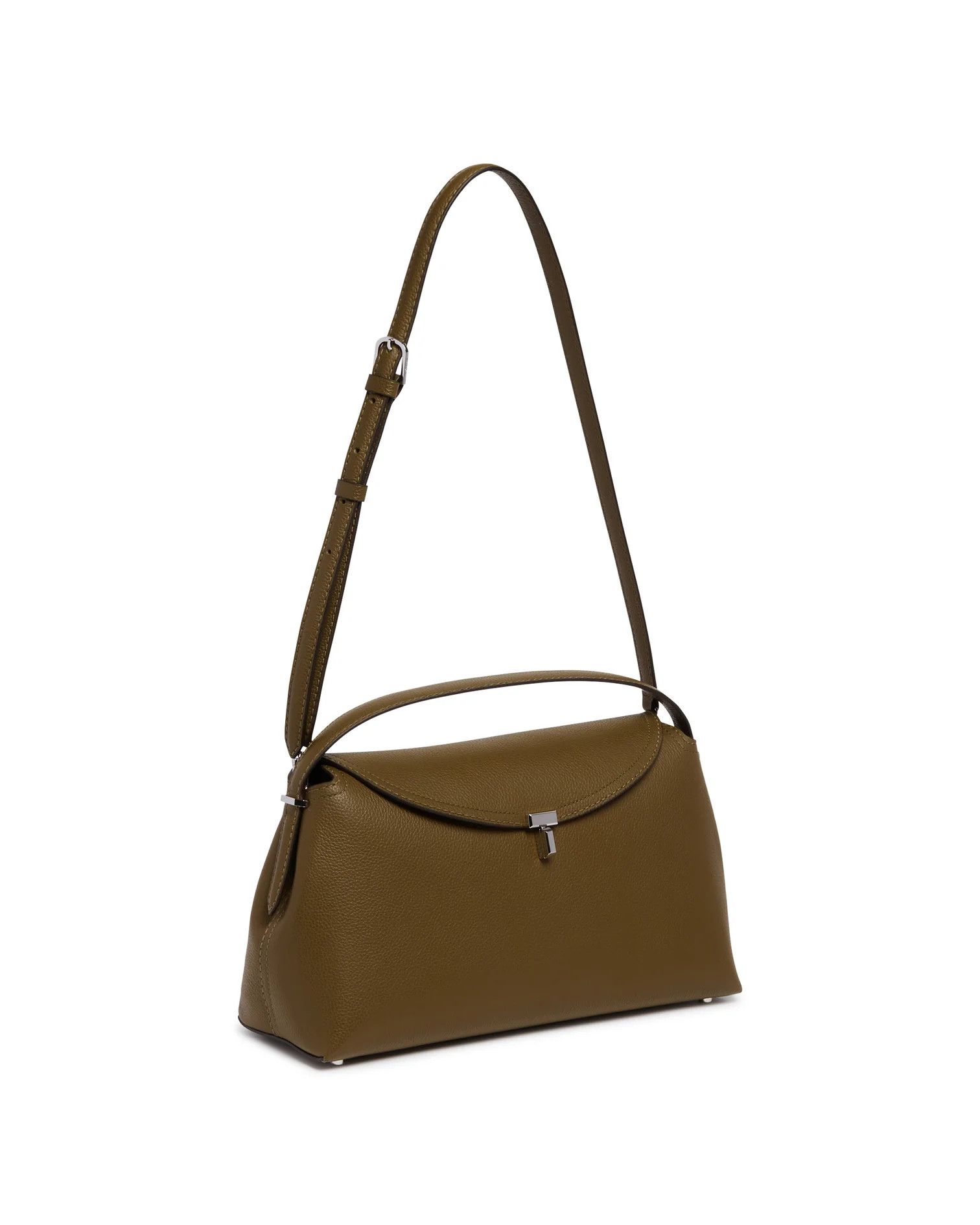 Toteme os11x0726 Size: OS / T-Lock Leather Bag in Dark Taupe Size ONE SIZE - 3 Thumbnail