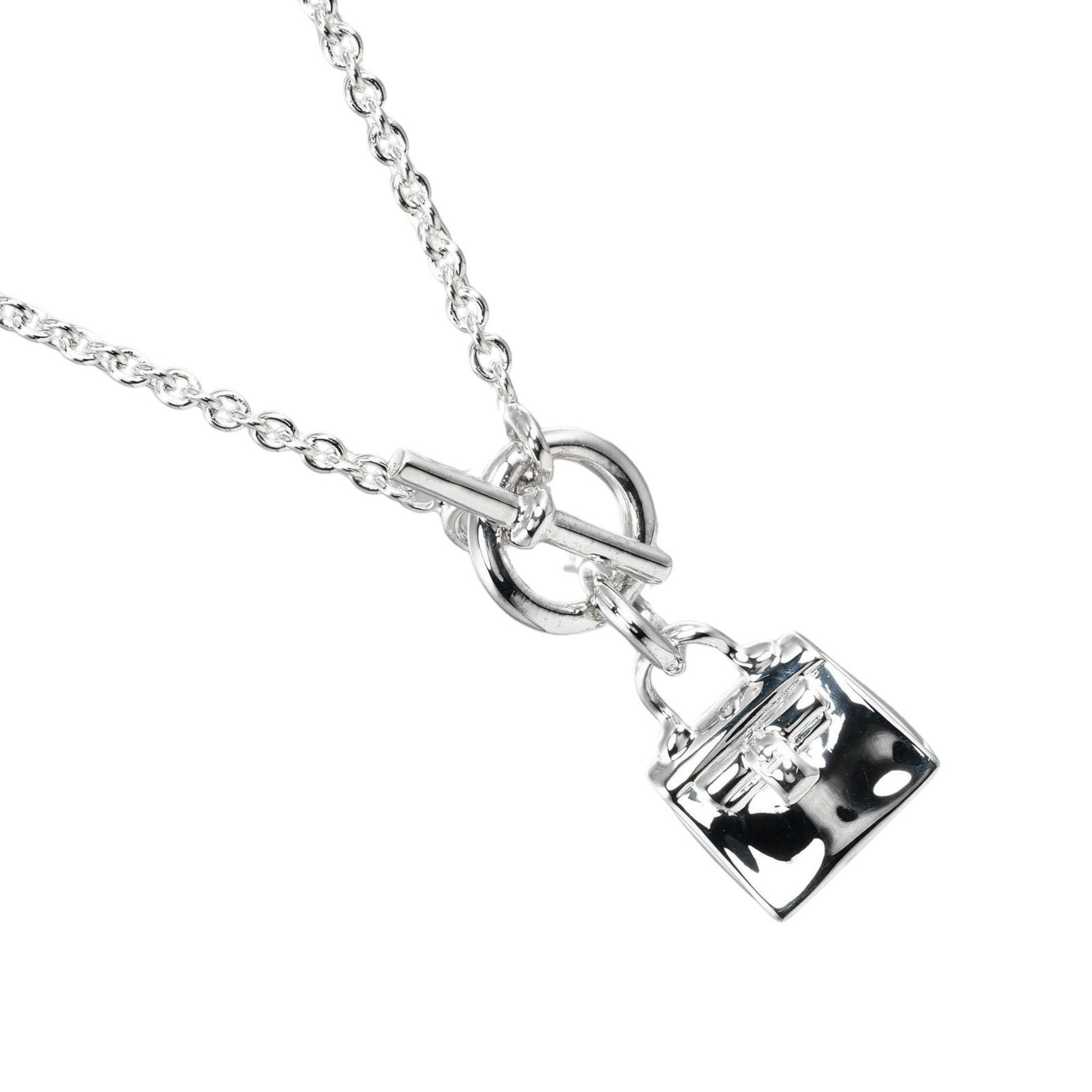 image of Hermes Amulet Kelly Necklace Silver 925 Approx. 12.2G T121724517, Women's