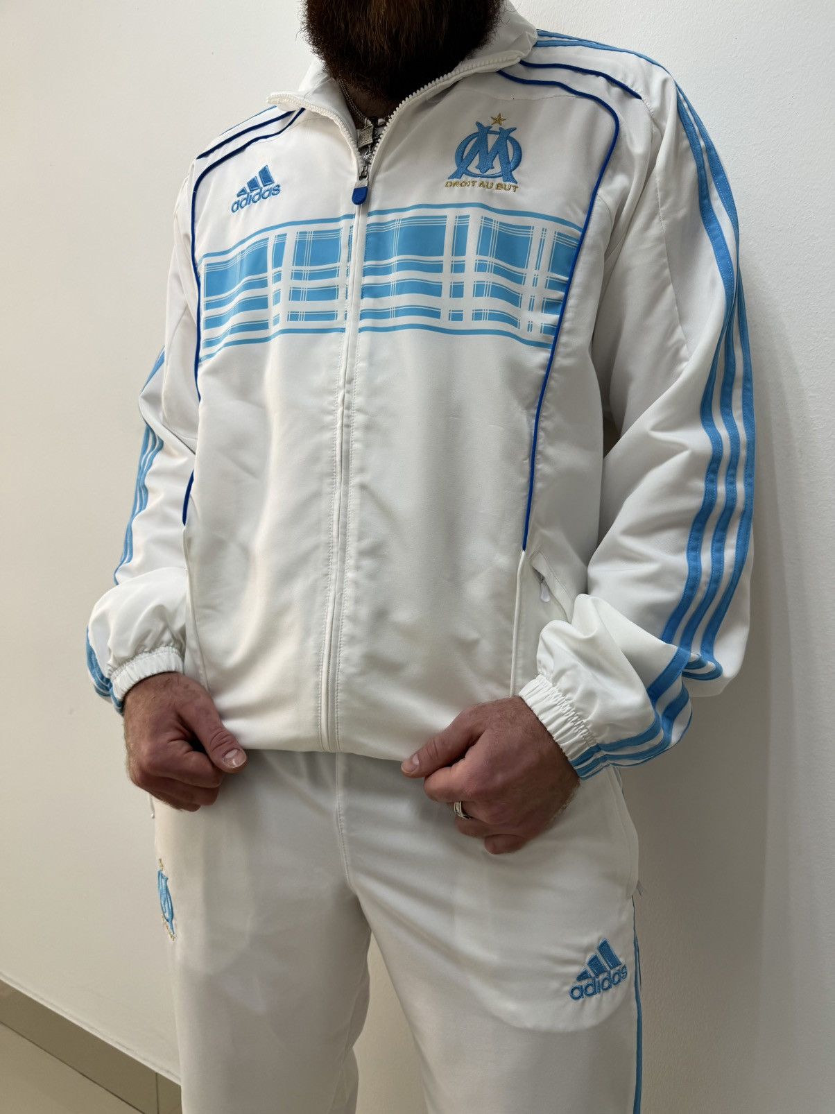 Adidas VINTAGE Adidas Olympique Marseille Tracksuit Football Soccer Size US L / EU 52-54 / 3 - 3 Thumbnail
