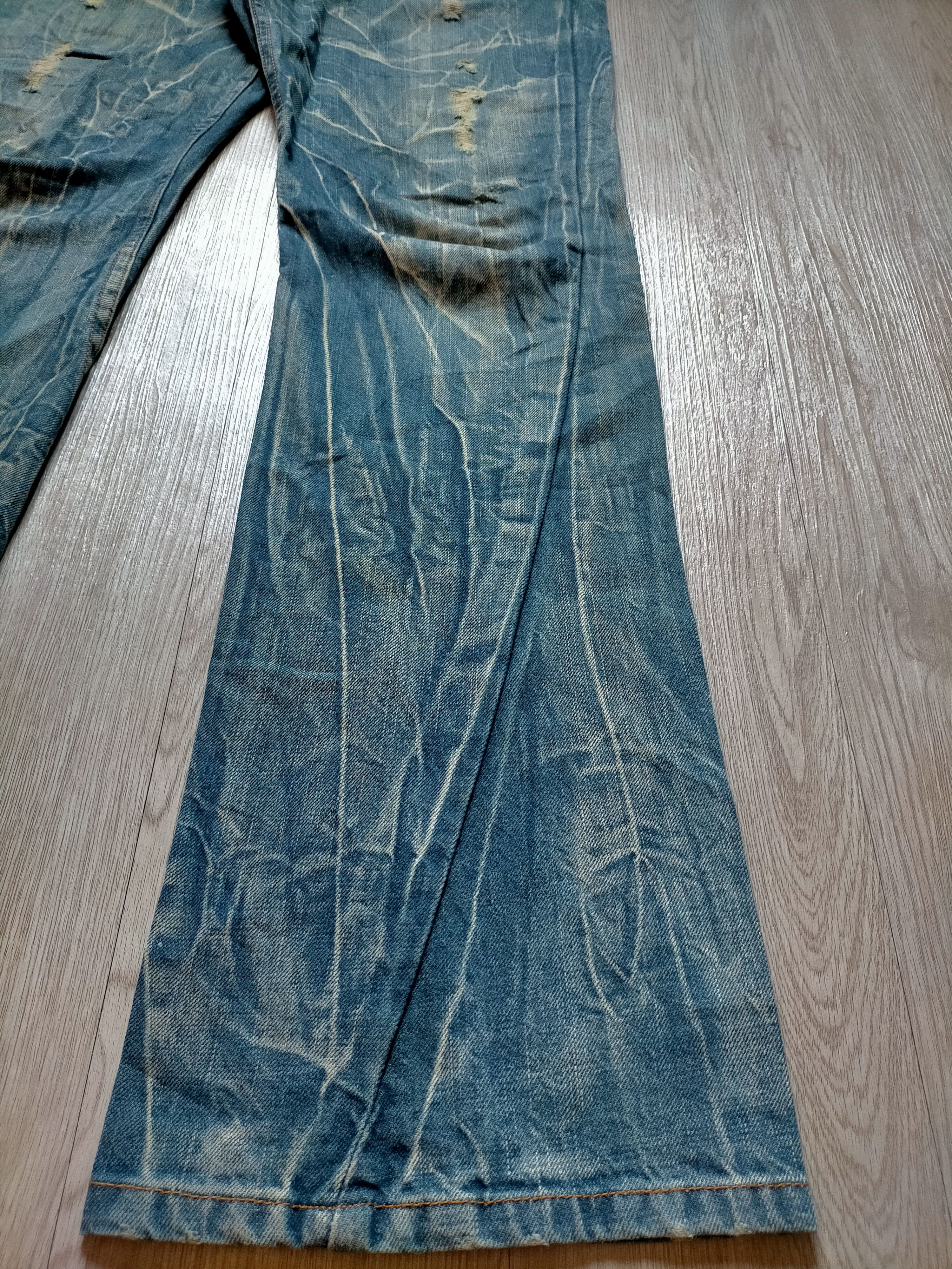 Le Grande Bleu (L.G.B.) Flare Antfui Jeans Acid Wash boot cut denim Size US 33 - 9 Thumbnail