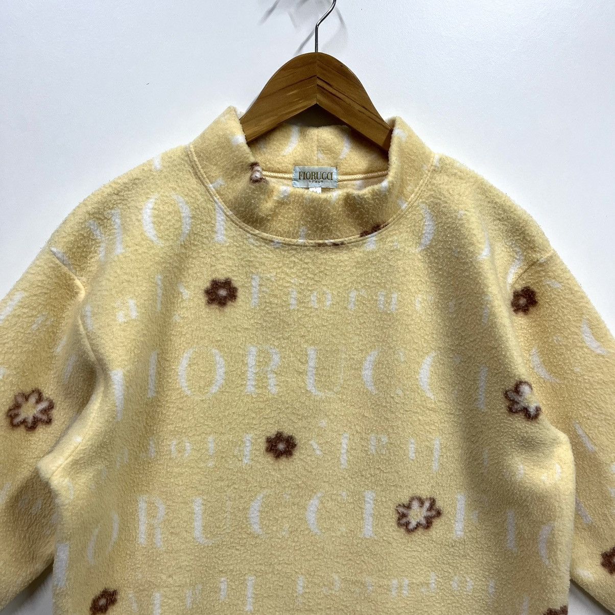 Fiorucci × Vintage Vintage 90s Fiorucci Fleece Sweater Mockneck Size L / US 10 / IT 46 - 2 Thumbnail