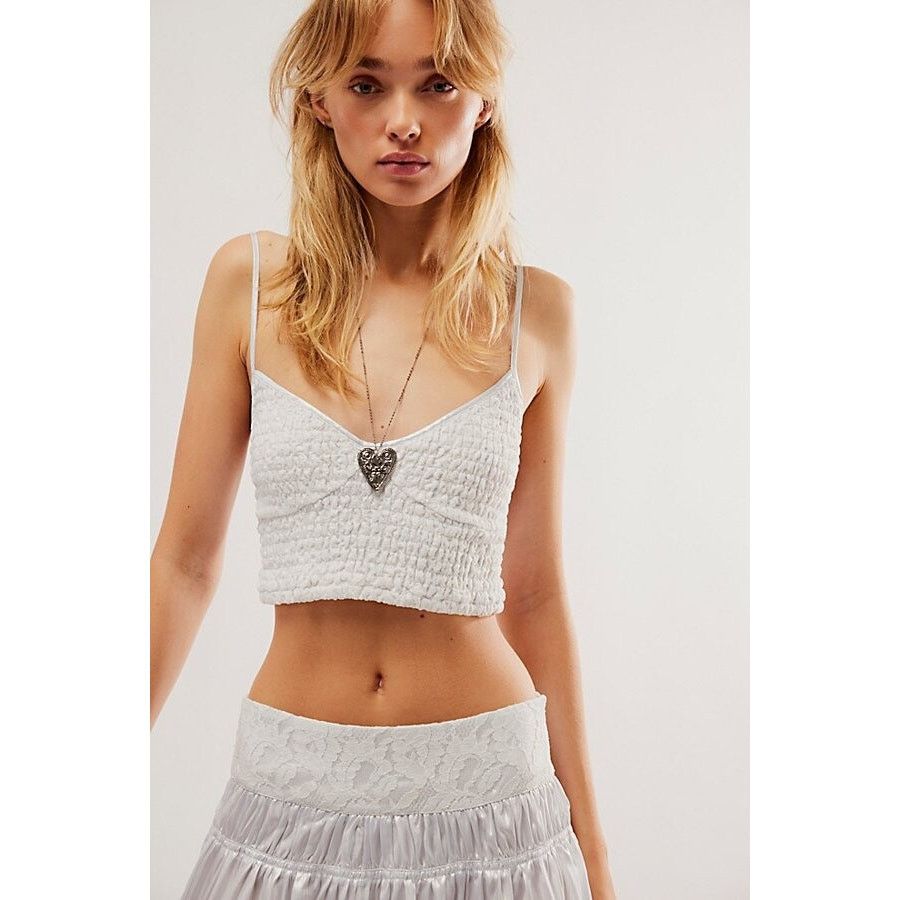 Free People New Free People Aster Set $198 X-SMALL Ivory Metallic Silver Size 26" / US 2 / IT 38 - 3 Thumbnail