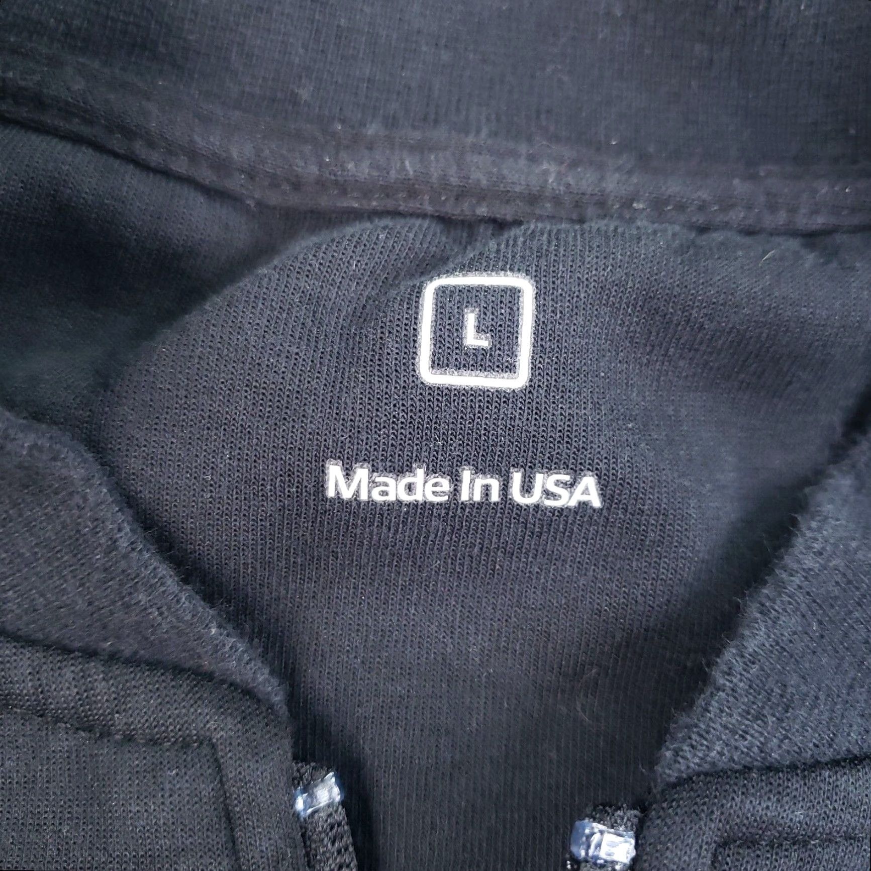 Apple Apple Sweatshirt Mens Large Black Full Zip Logo Mock Neck 100% Cotton Polyester Knit Jacket Long Sleeve Shirt Size US L / EU 52-54 / 3 - 6 Thumbnail