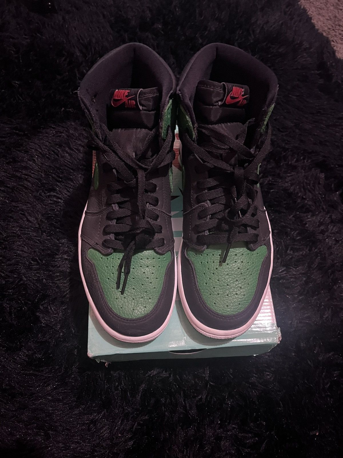 image of Jordan Nike Jordan 1 High “Pine Green” Shoes, Men's (Size 10)