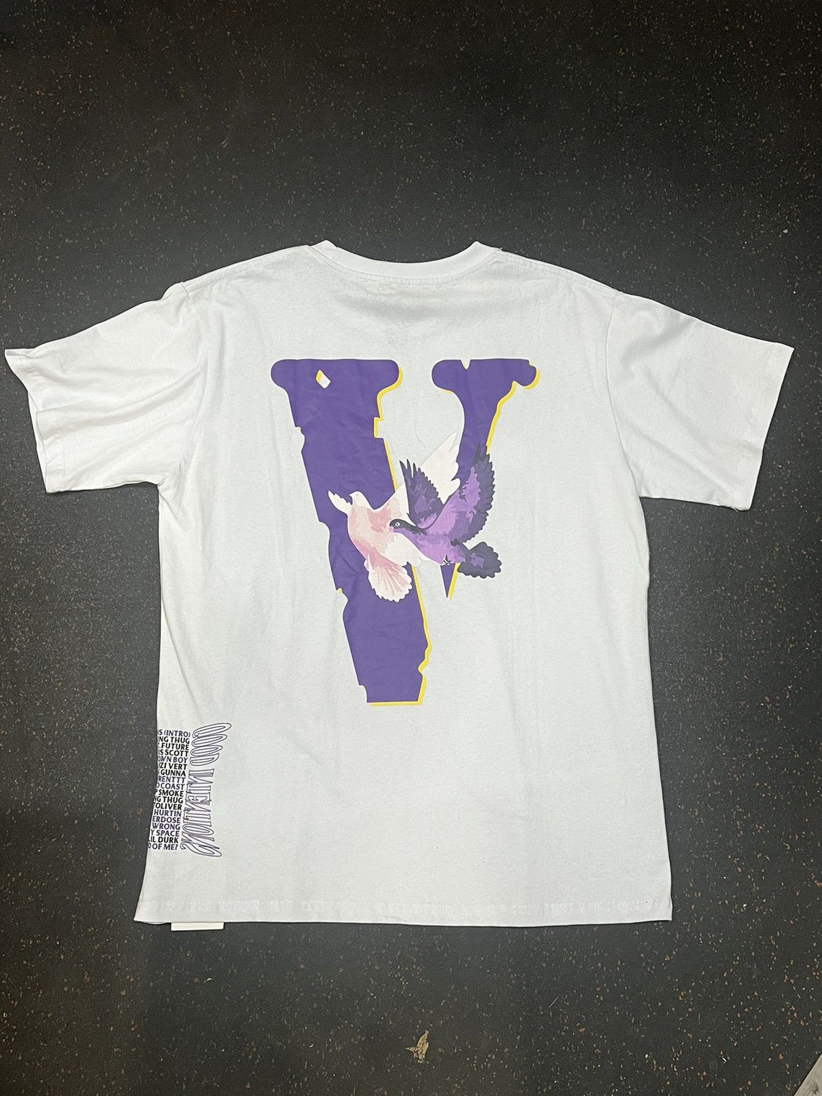 Vlone x Nav Good Intentions White Graphic Tee