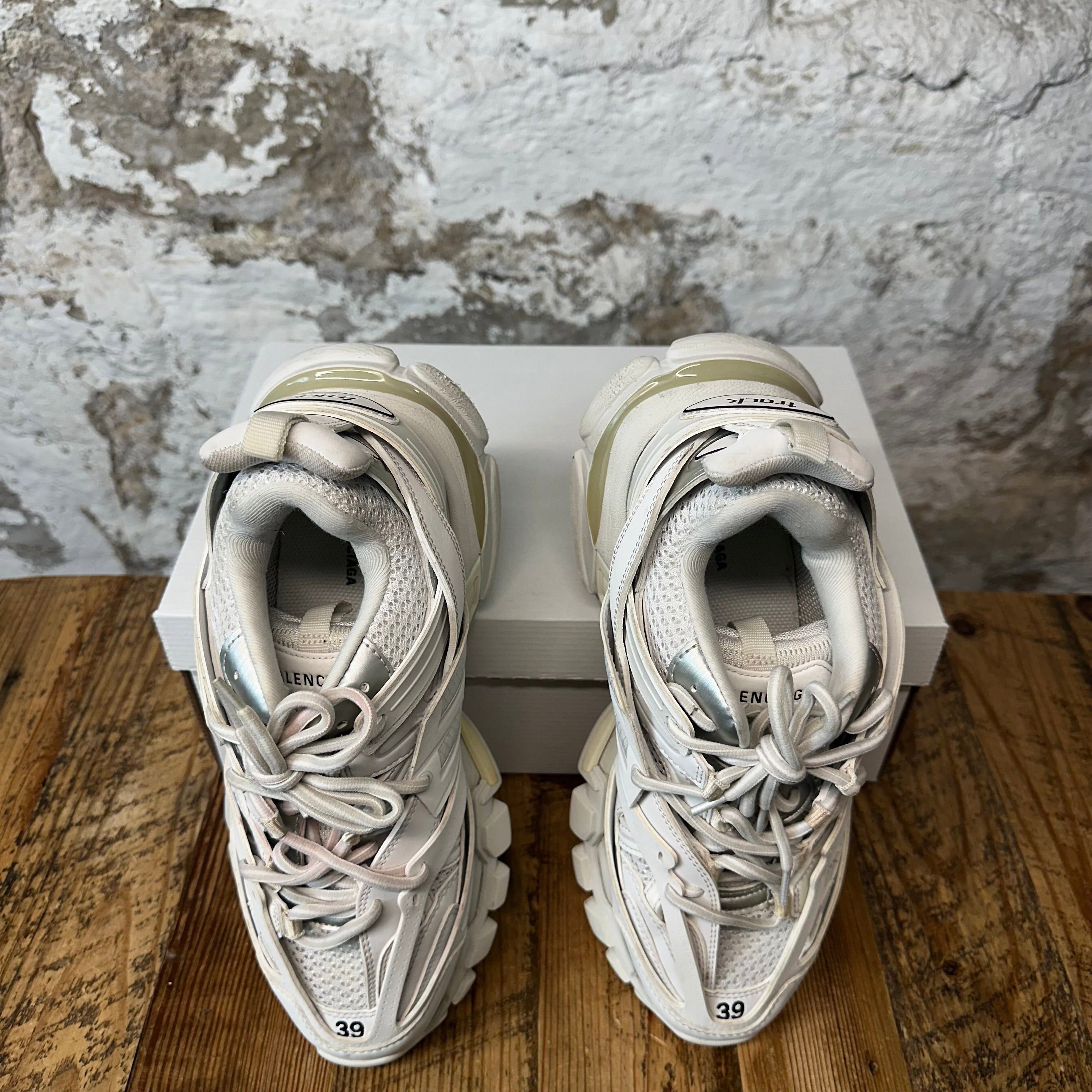 Balenciaga Balenciaga Track Runner Triple White Sneaker Sz 6.5 (39) Size US 6.5 / EU 39-40 - 4 Thumbnail