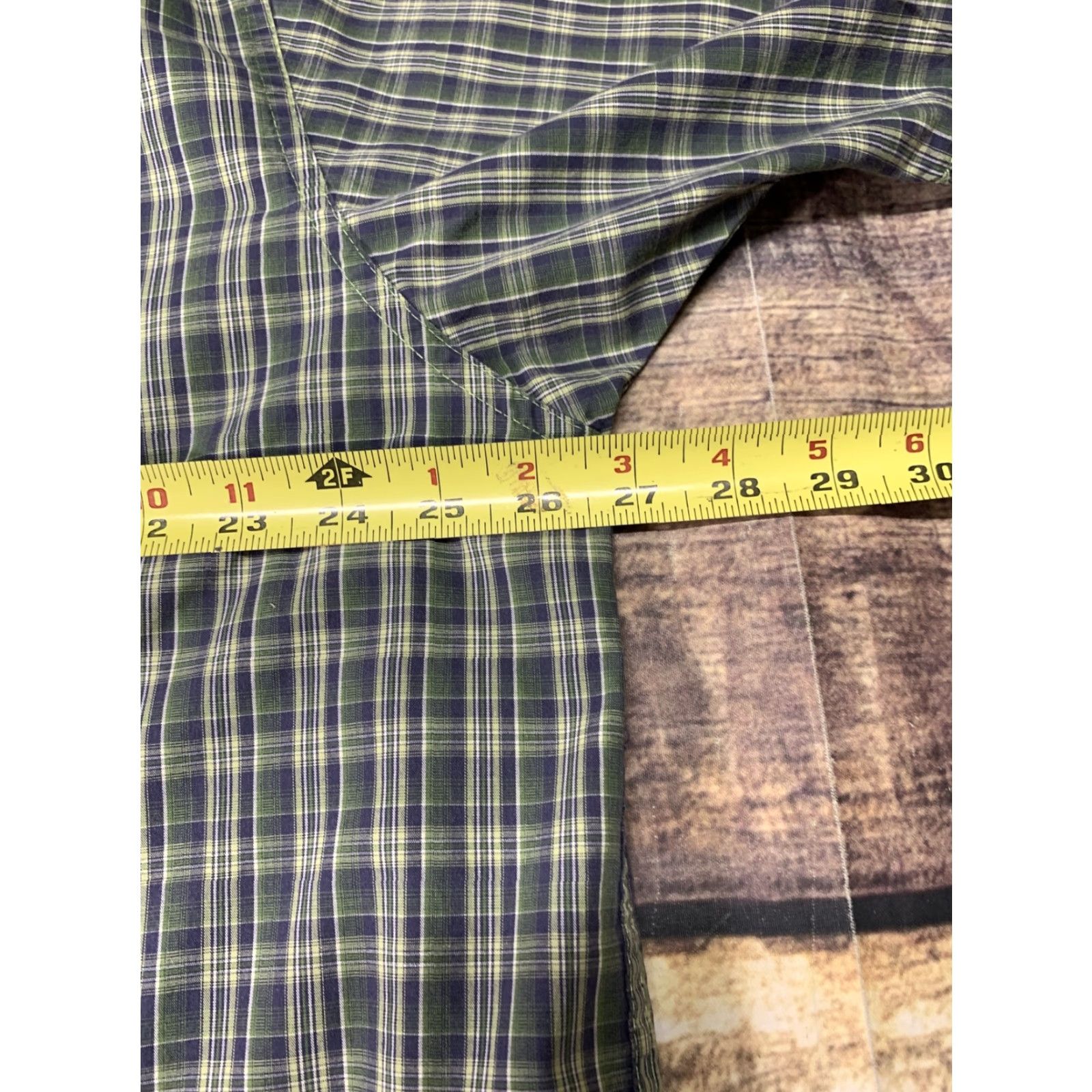 Wrangler Wrangler Shirt Short Sleeve Men's XL Green White Plaid Button-Up Western Size US XL / EU 56 / 4 - 4 Thumbnail
