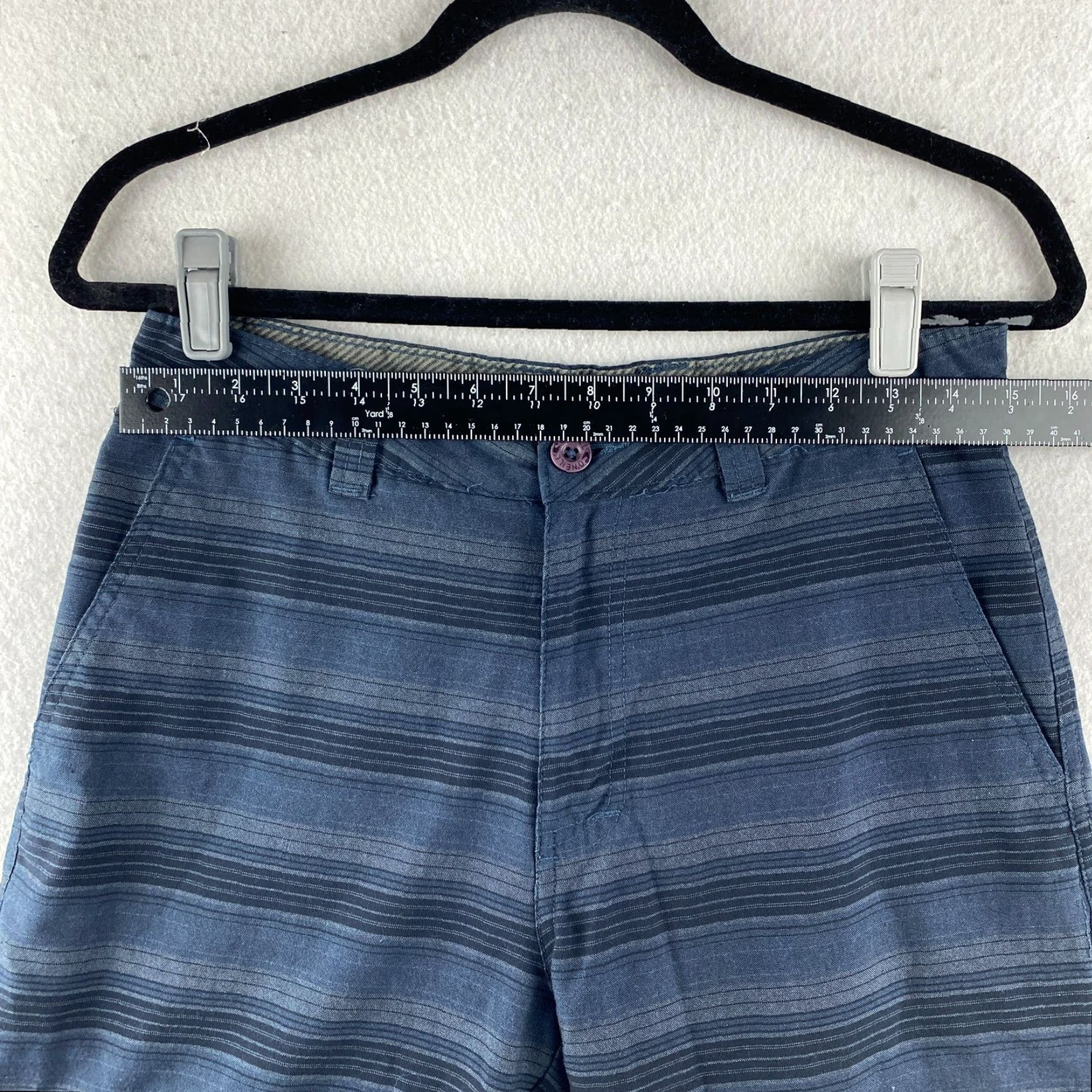 O'Neill O'Neill Mens Shorts 28 Blue Striped Chino Slash Pockets Logo Casual Short Size US 28 / EU 44 - 6 Thumbnail