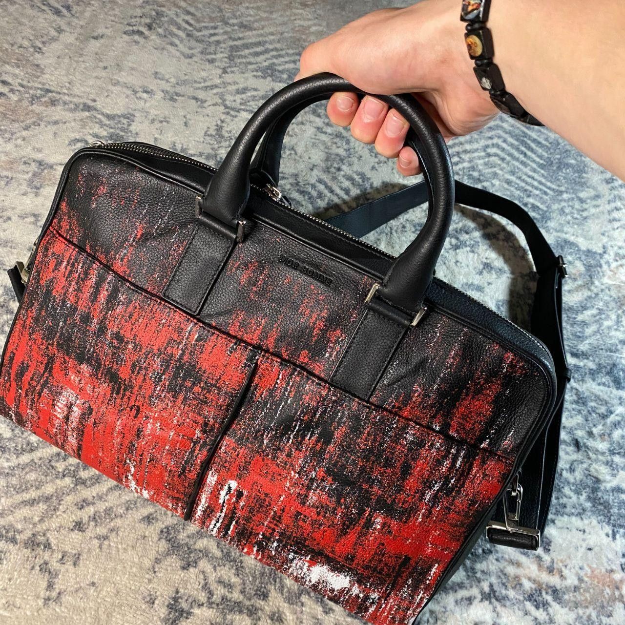 1/1 Dior FW17 Runway Gradient Leather Black Messenger Bag