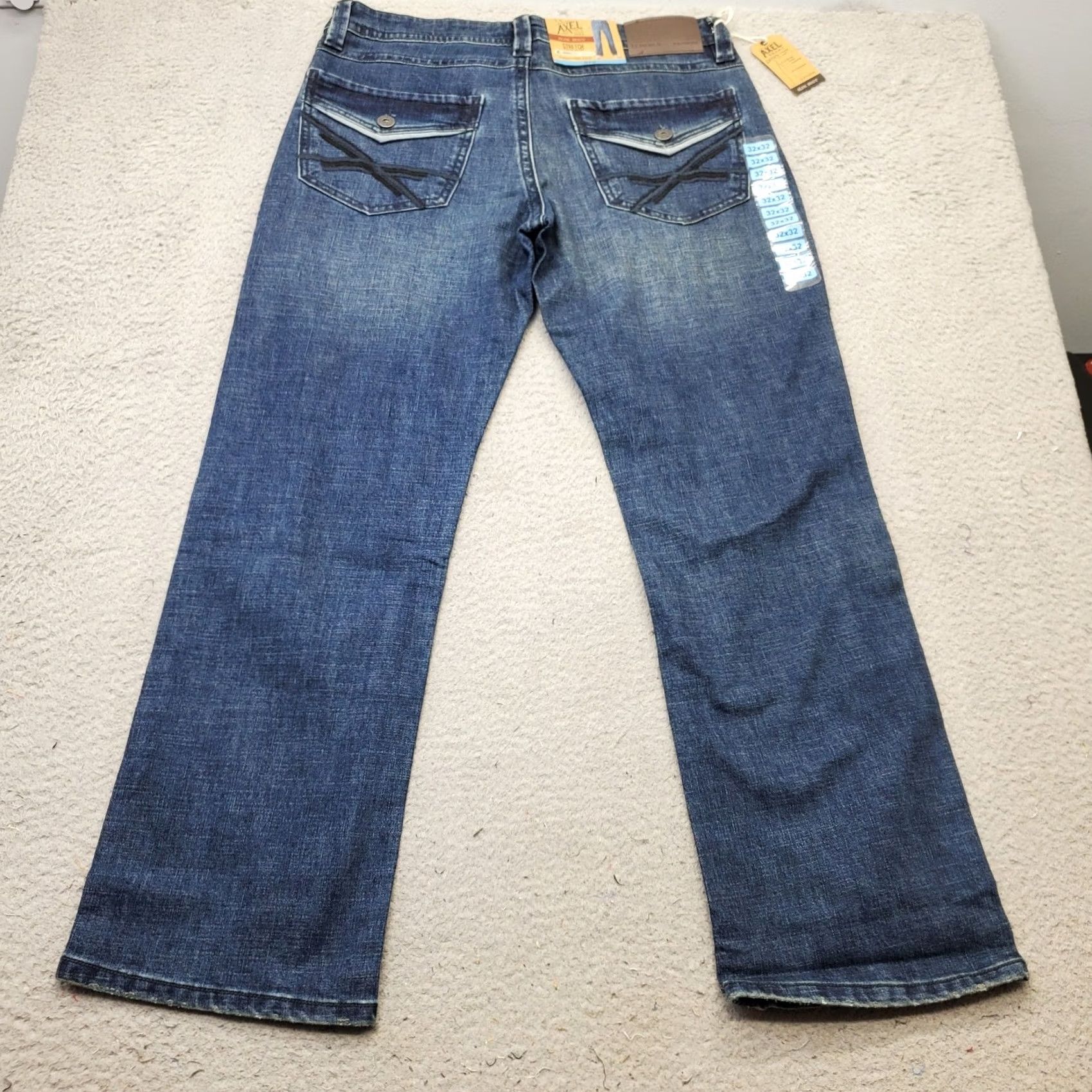 Vintage Axel Jeans Mens Bootcut Slim 32x32 Blue Denim Stretch High Waisted Straight Shirt Size US 32 / EU 48 - 2 Thumbnail