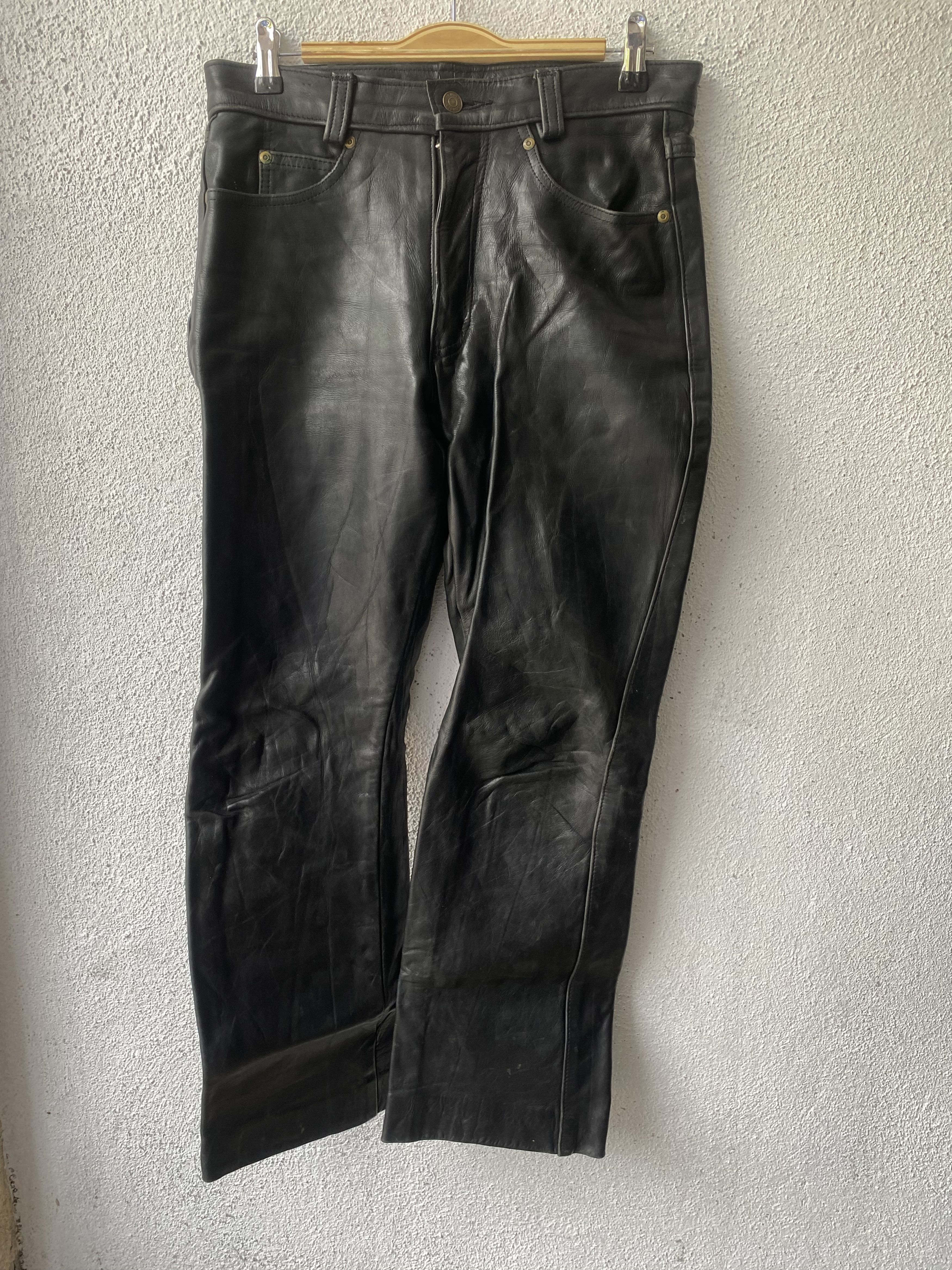 Genuine Leather × Schott × Vintage Authentic Vintage Schott Perfecto Racer Leather Pants Size US 30 / EU 46 - 1 Thumbnail