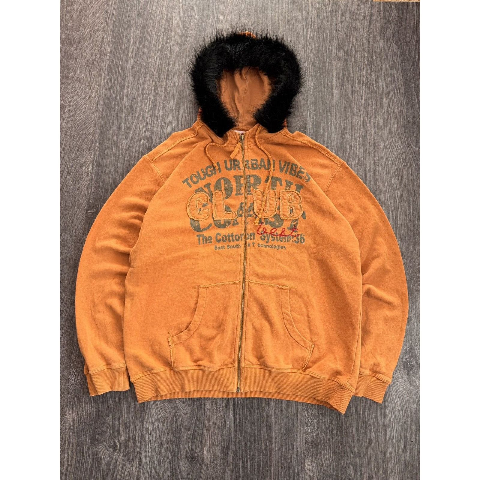 Streetwear × Vintage Vintage Y2K DC Zip Fur Hoodie LGB Style | Grailed