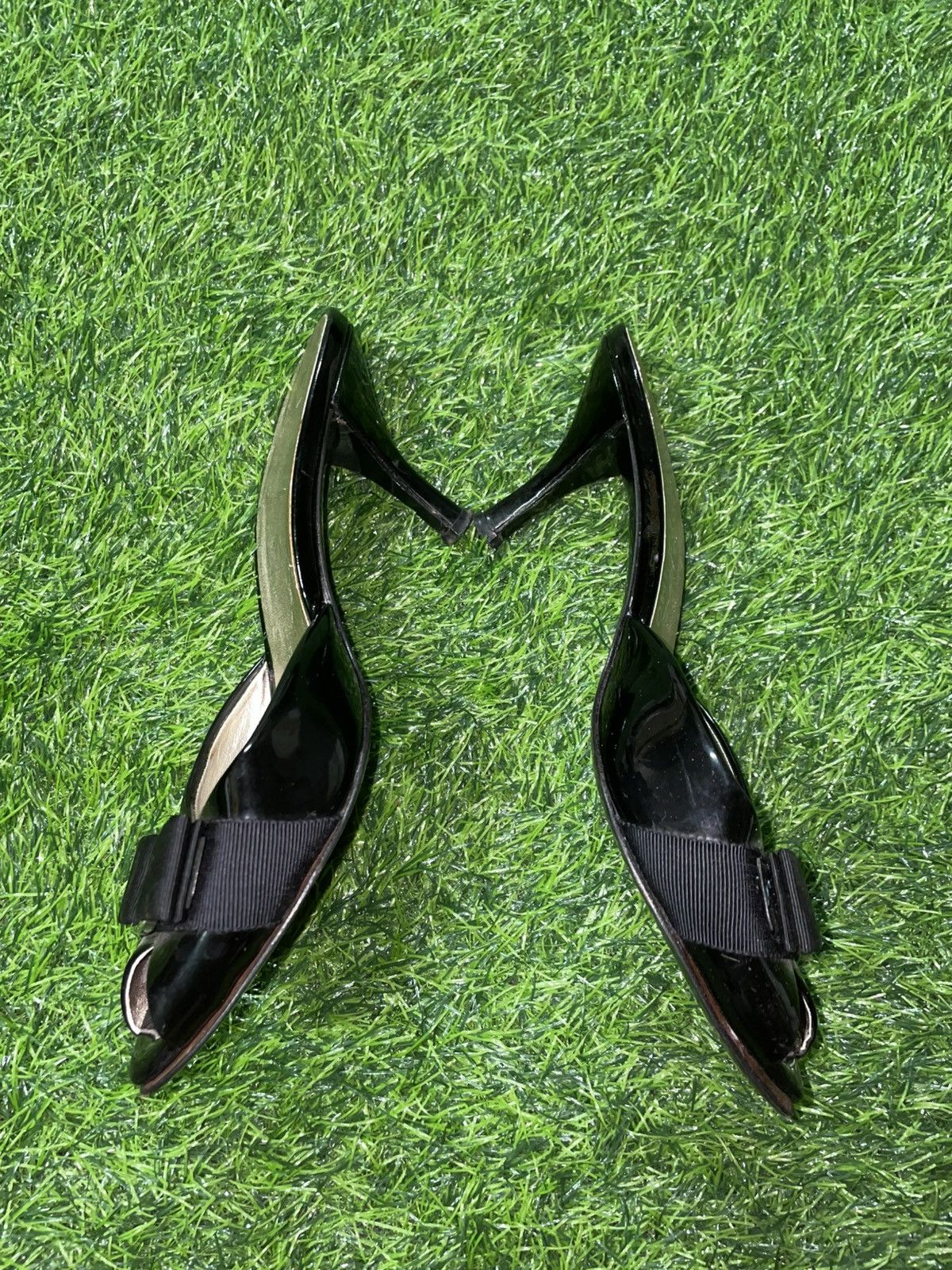 Salvatore Ferragamo Salvatore Ferragamo Black Patent Calf Leather heels Size 7 Size US 7 / IT 37 - 4 Thumbnail