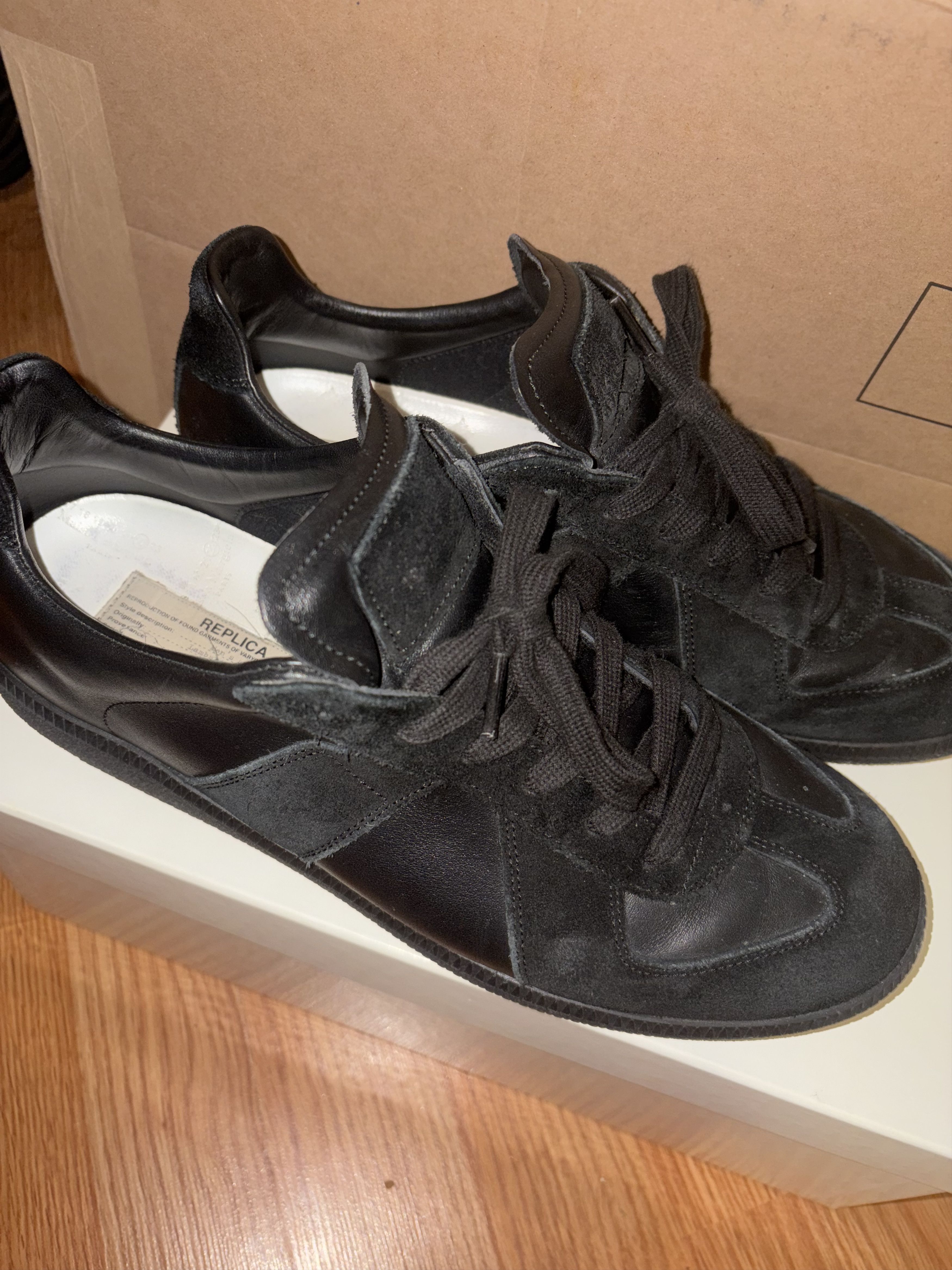 Maison Margiela Maison Margiela - Black Replica GAT Size 10 43 Size US 10 / EU 43 - 8 Thumbnail