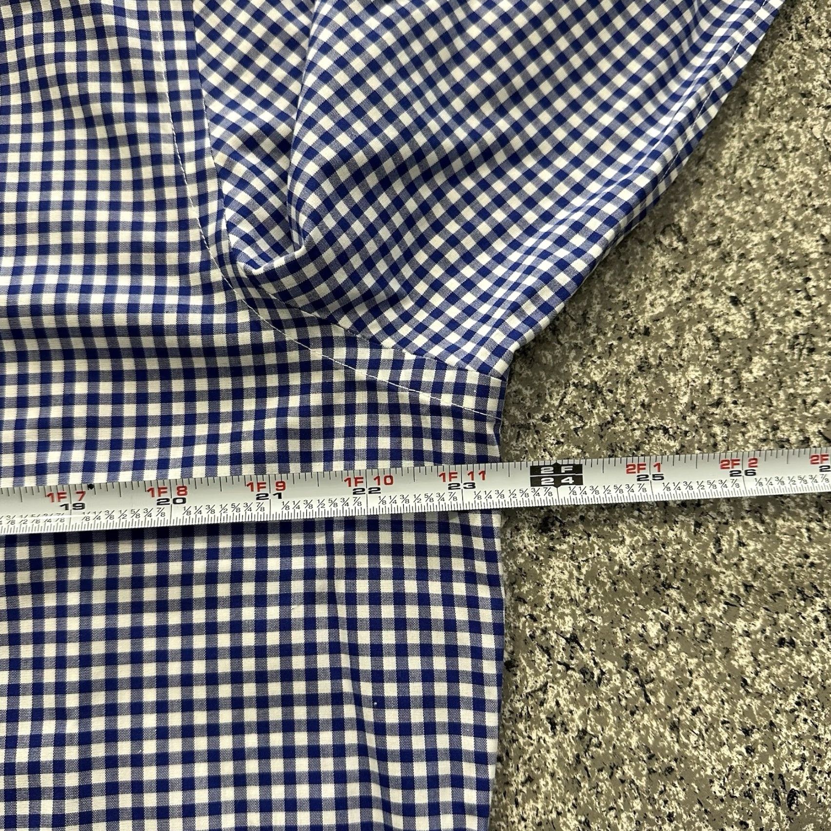 Banana Republic Banana Republic Button-Up Shirt Mens L Camden Regular Fit Non-Iron Gingham Blue Cotton Size US L / EU 52-54 / 3 - 4 Thumbnail