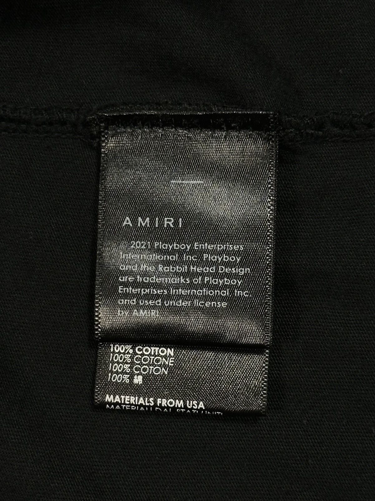 Amiri Amiri x Playboy Metallic Bunny T-Shirt Black Size US M / EU 48-50 / 2 - 7 Thumbnail