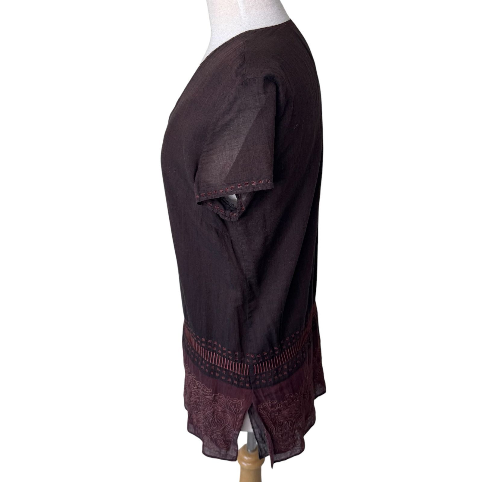 Other NITYA Embroidered Indian Inspired Blouse 100% Cotton Size 40 Size S / US 4 / IT 40 - 4 Thumbnail