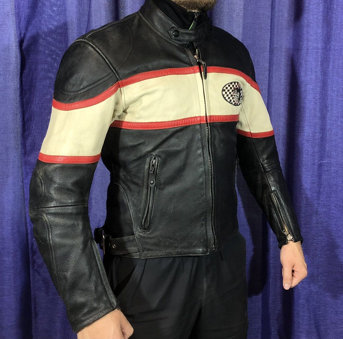 Ferrari × Honda × Yamaha IXS motorcycle Leather Jacket Racing vintage Size US S / EU 44-46 / 1 - 3 Thumbnail