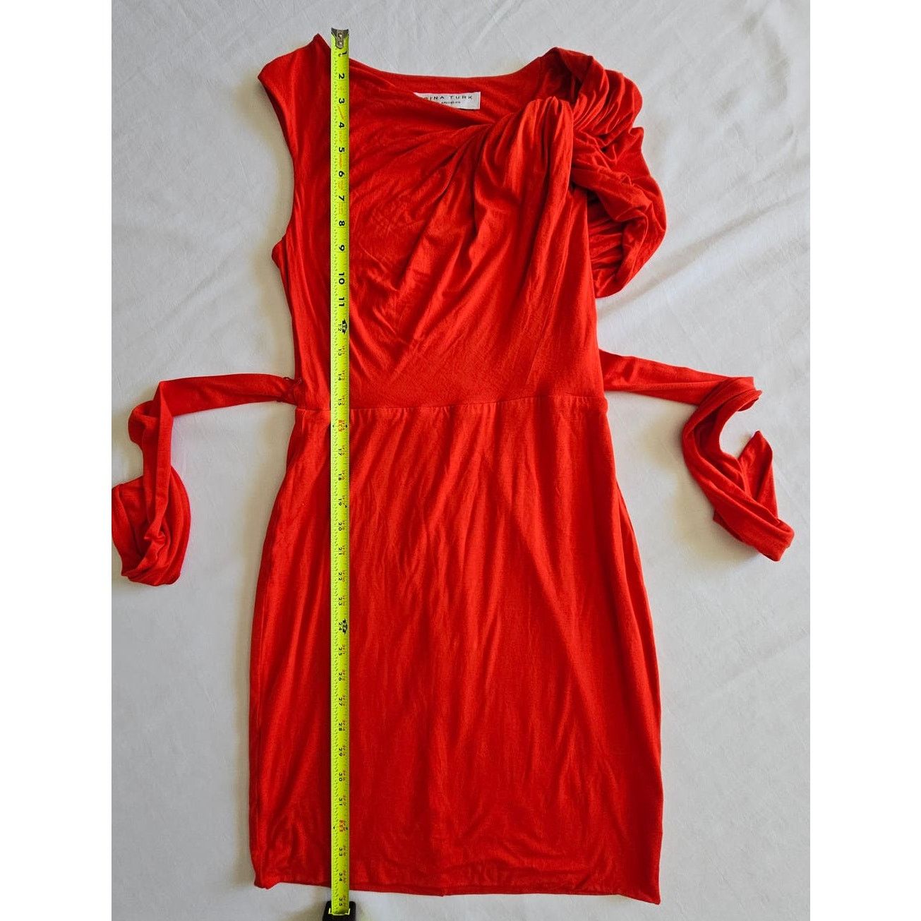 Trina Turk Trina Turk Stretch Jersey Twisted Shoulder Fitted Dress 0 Size XS / US 0-2 / IT 36-38 - 6 Thumbnail