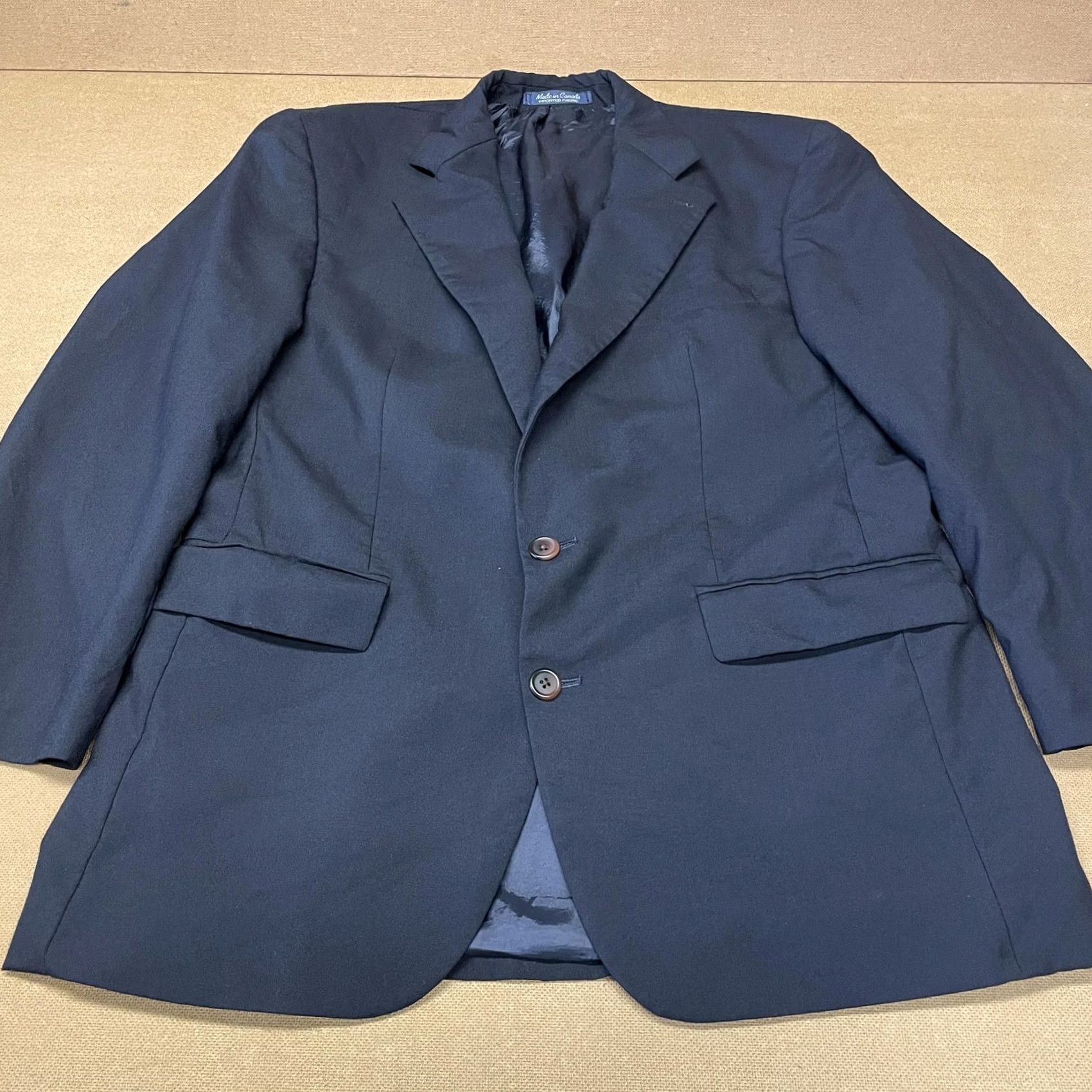 Chaps Chaps Ralph Lauren Blazer Mens 41R Navy Wool 2 Button Sport Coat Made in Canada Size 42R - 2 Thumbnail