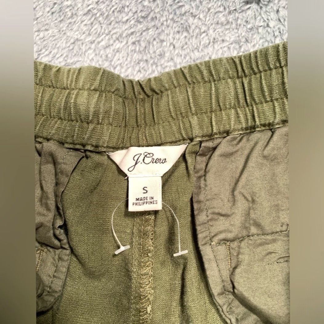 J.Crew J. Crew Cargo Shorts Womens S Olive Green Linen Blend Small Green Women Shorts Size 28" / US 6 / IT 42 - 5 Thumbnail