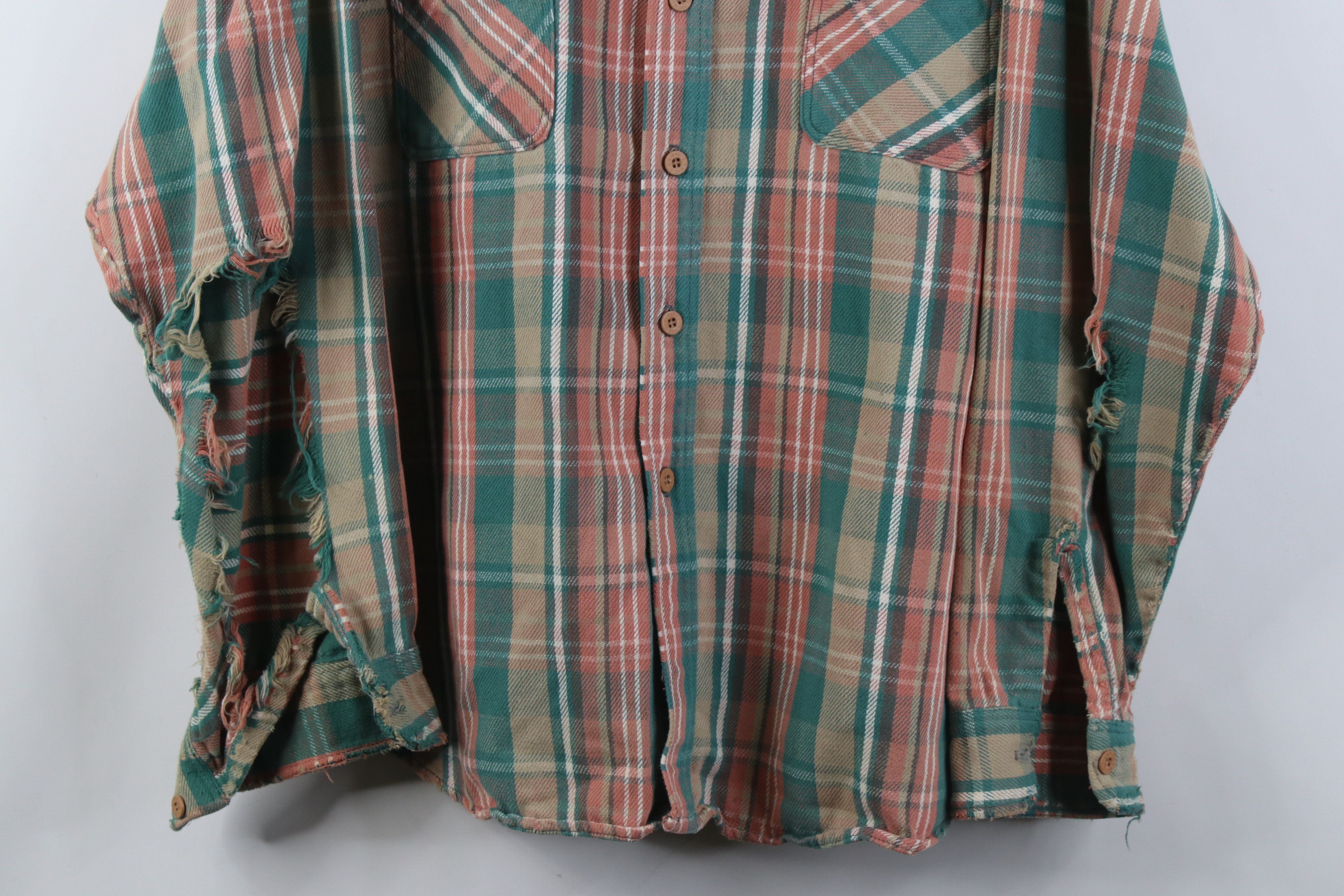 Vintage AS IS Vintage 70s Big Mac Collared Button Shirt Plaid USA Size US XL / EU 56 / 4 - 3 Thumbnail