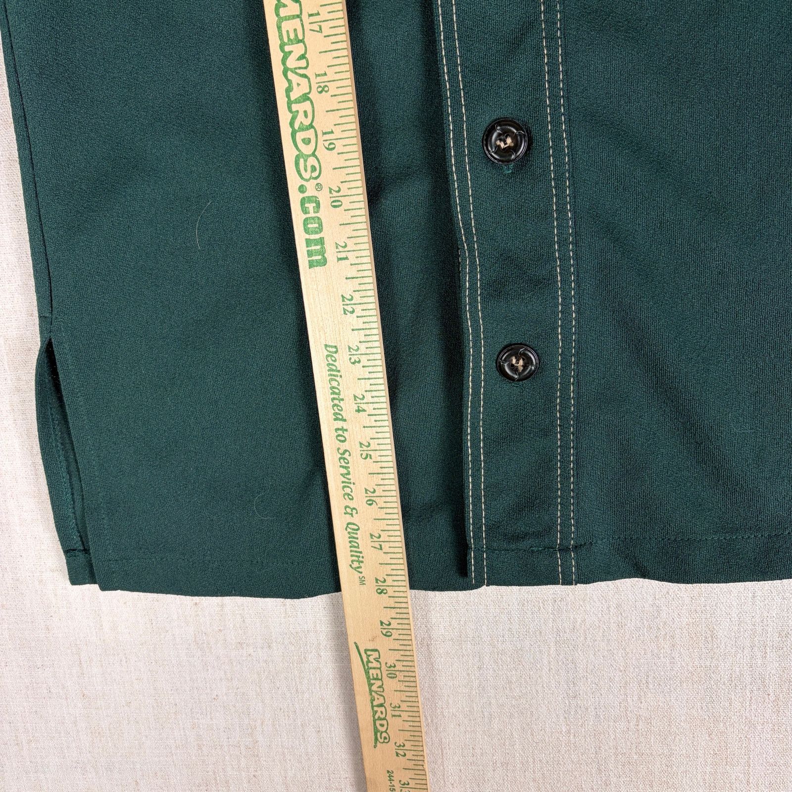 Sears VTG Sears Kings Road 1970s Disco Forest Green Smll Button Up Size US S / EU 44-46 / 1 - 9 Thumbnail