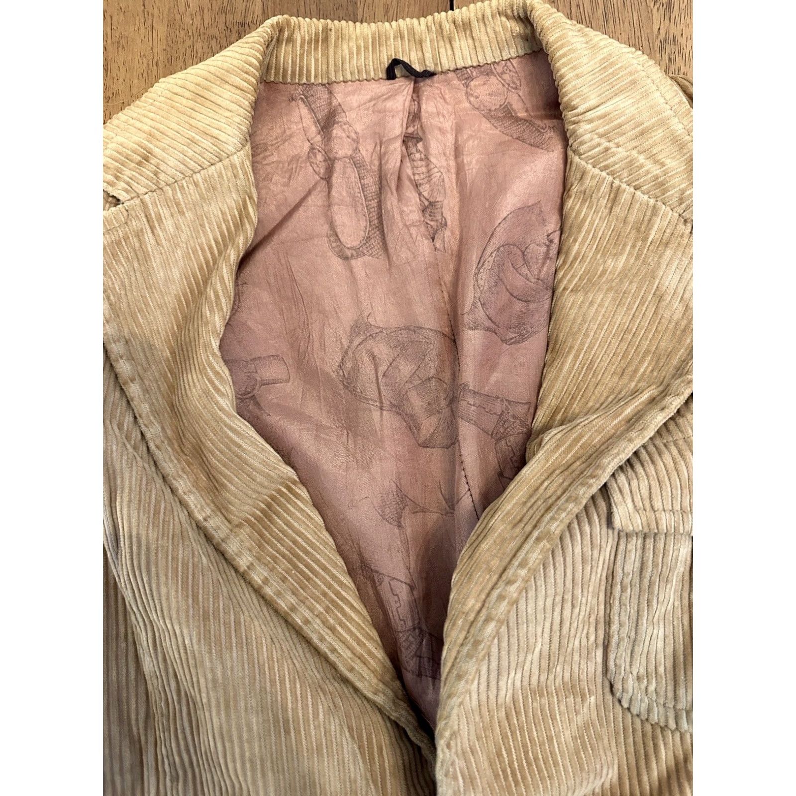Vintage VINTAGE Campus Corduroy Long Jacket XS Designer Lined Mens Jacket Size US XS / EU 42 / 0 - 5 Thumbnail